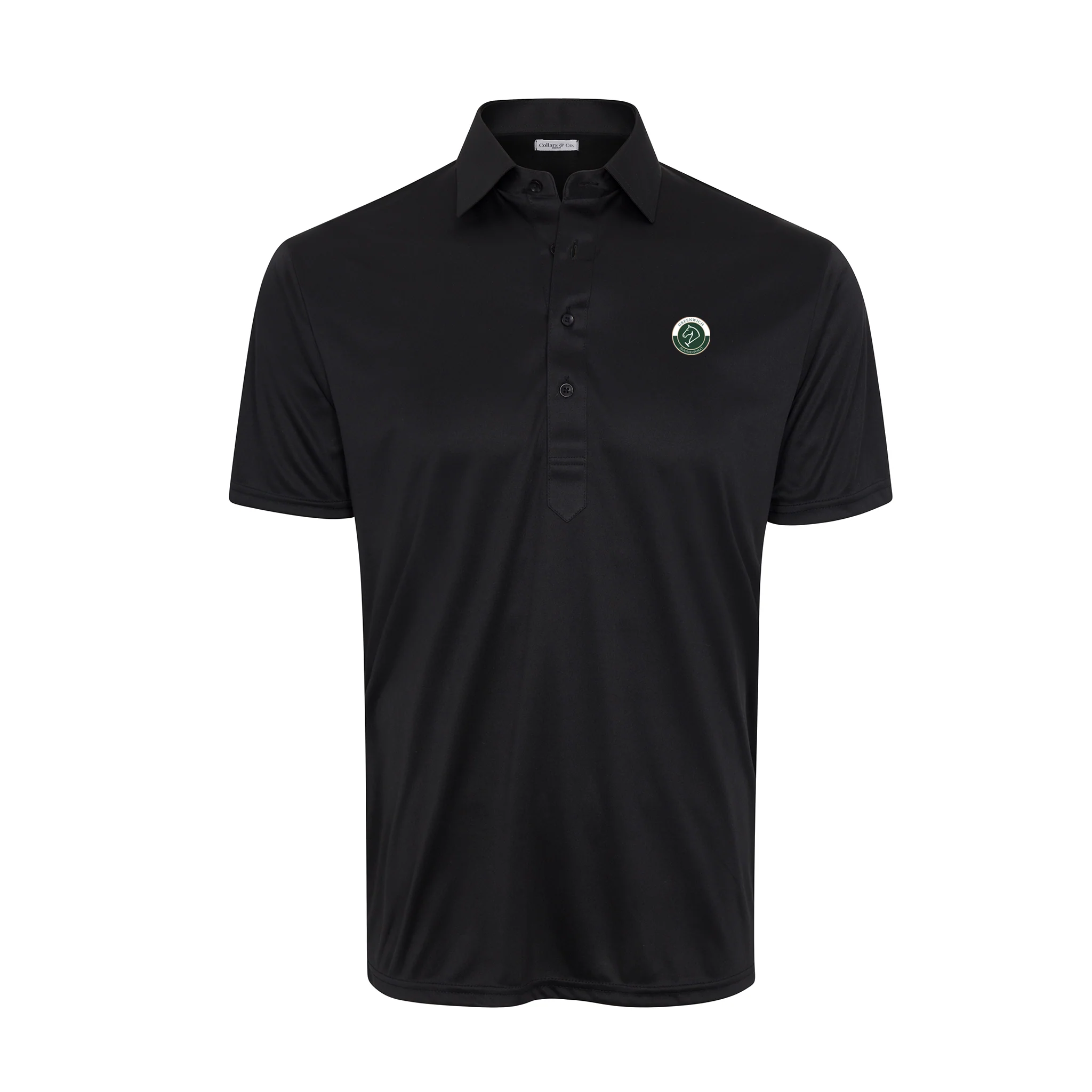Greenwich Sound Polo Semi-Spread Collar Polo Black