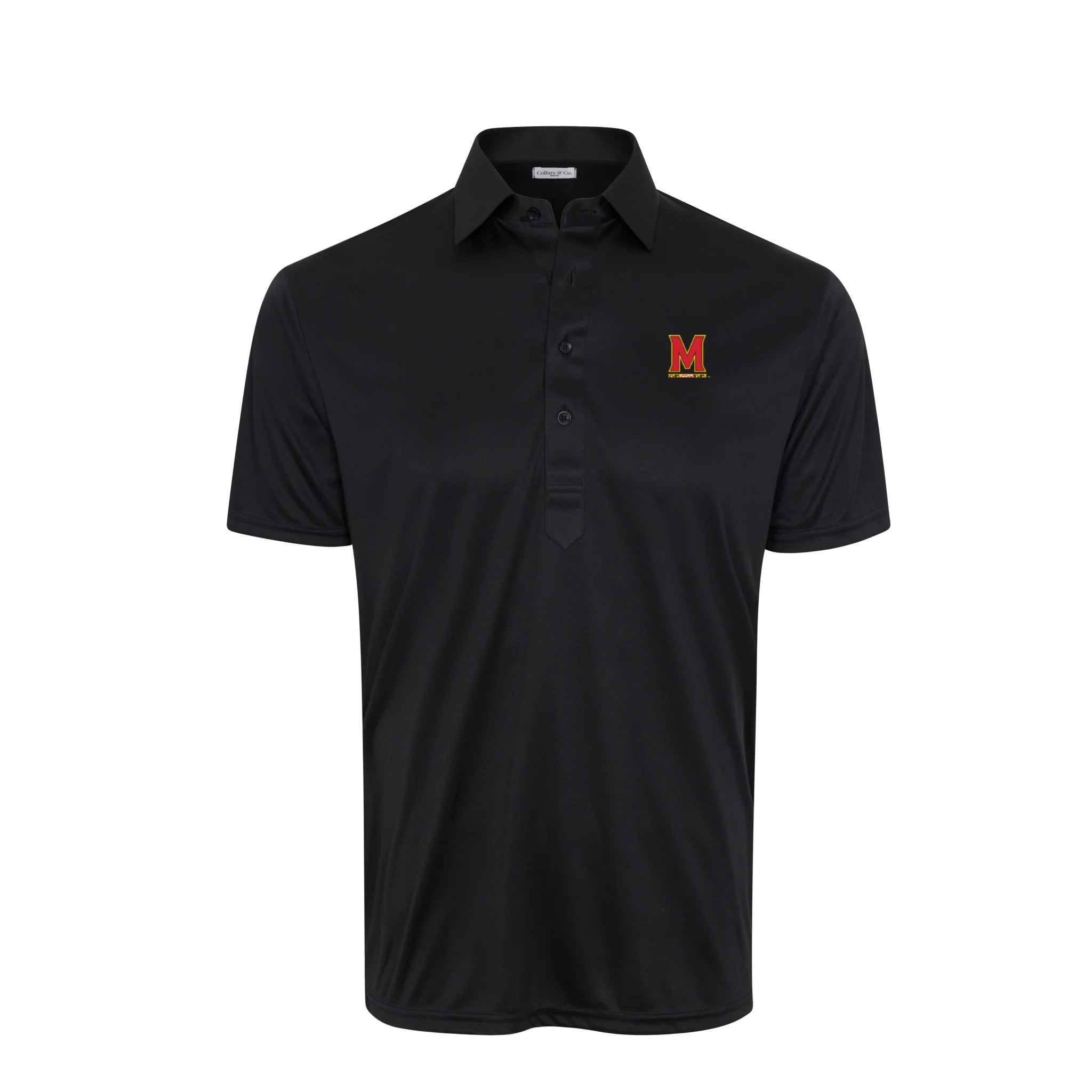 Maryland Semi-Spread Collar Polo Black