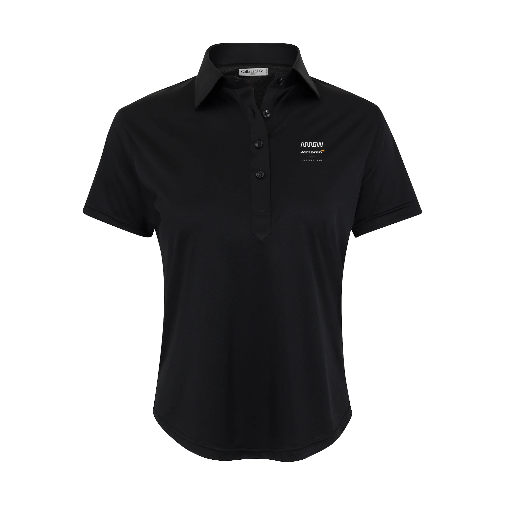 Arrow McLaren Women's Cap Sleeve Semi Spread Polo Black