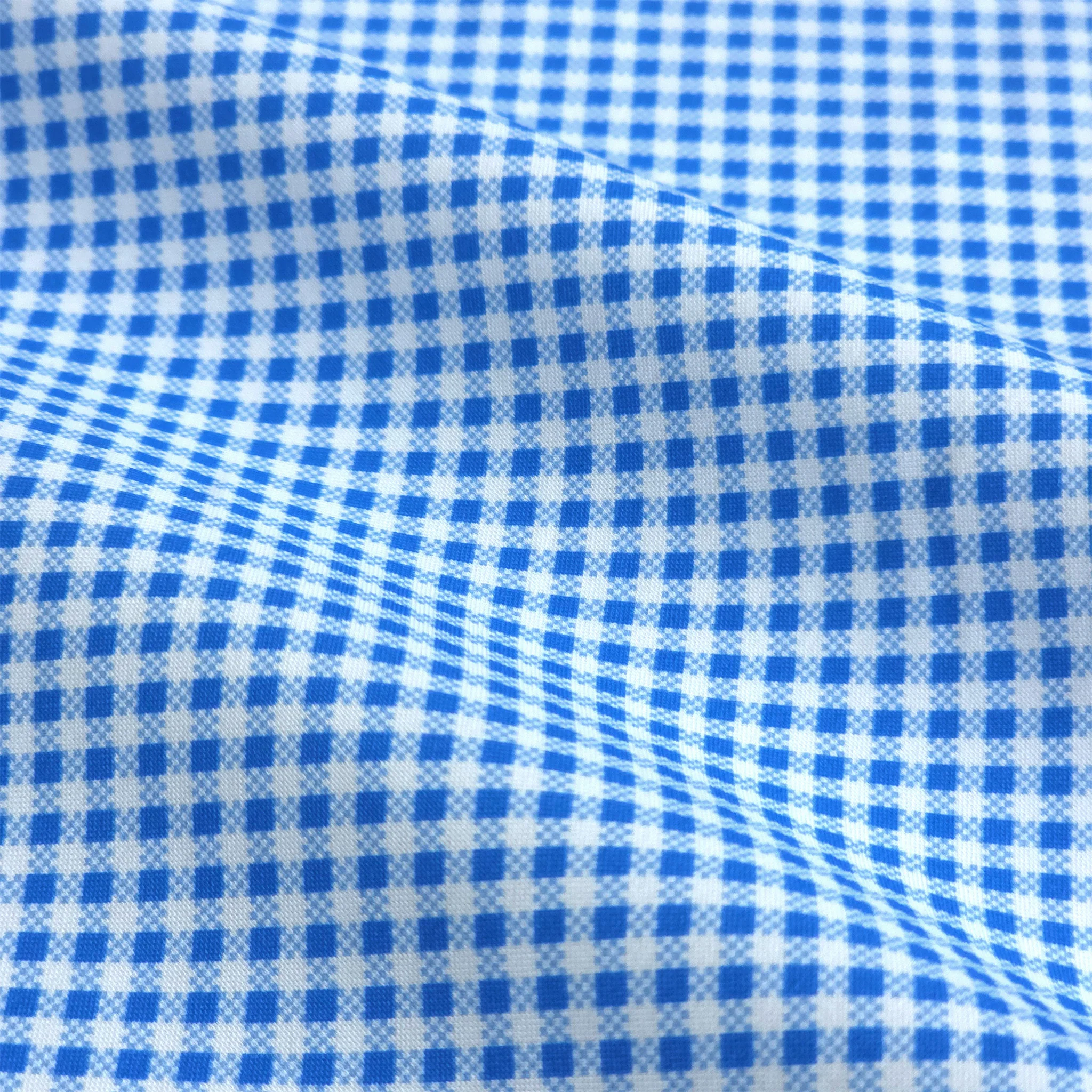 Apex Performance Dress Shirt Oxford Button Down Collar Blue Micro Gingham
