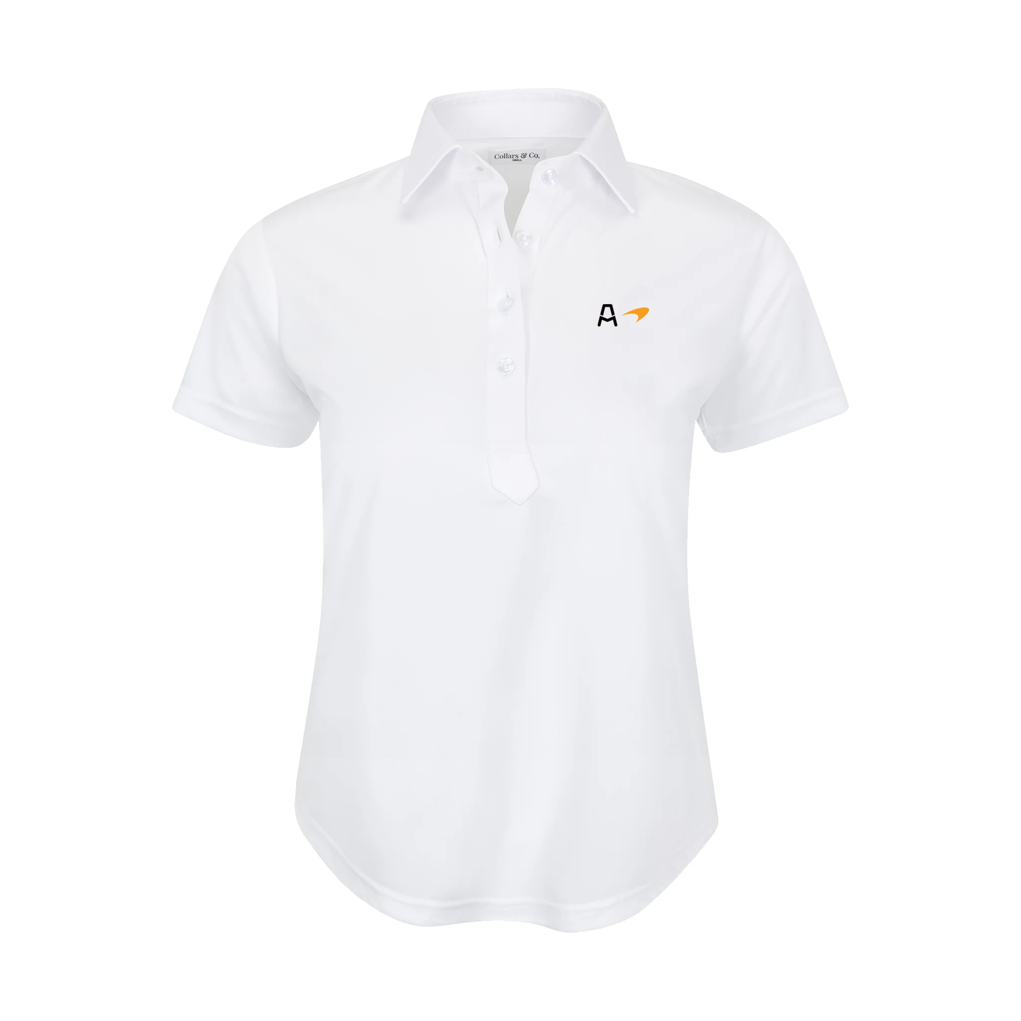 Arrow McLaren Women's Cap Sleeve Semi Spread Polo White