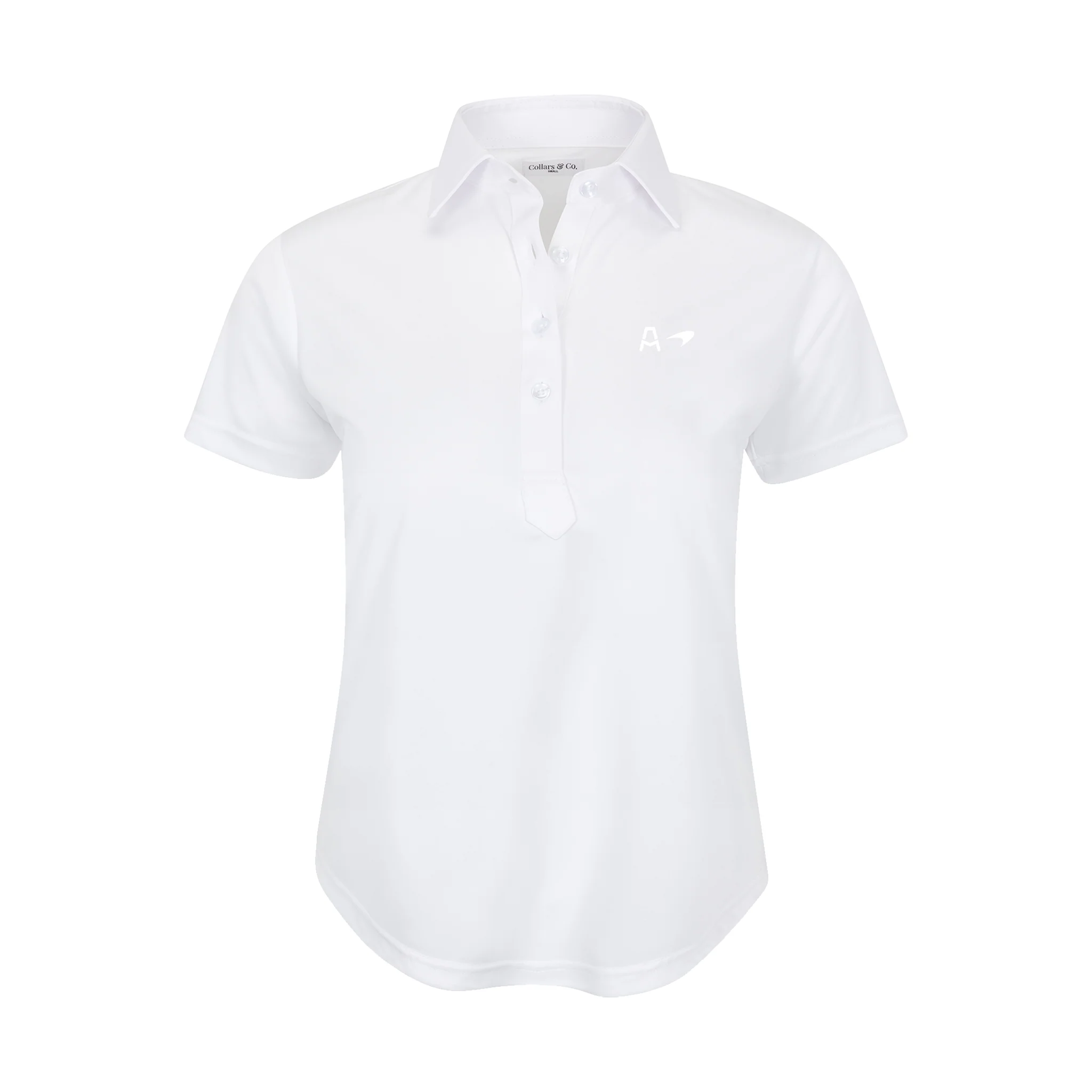 11272-arrow-mclaren-women-s-cap-sleeve-semi-spread-polo-white-1.webp Arrow McLaren Women's Cap Sleeve Semi Spread Polo White