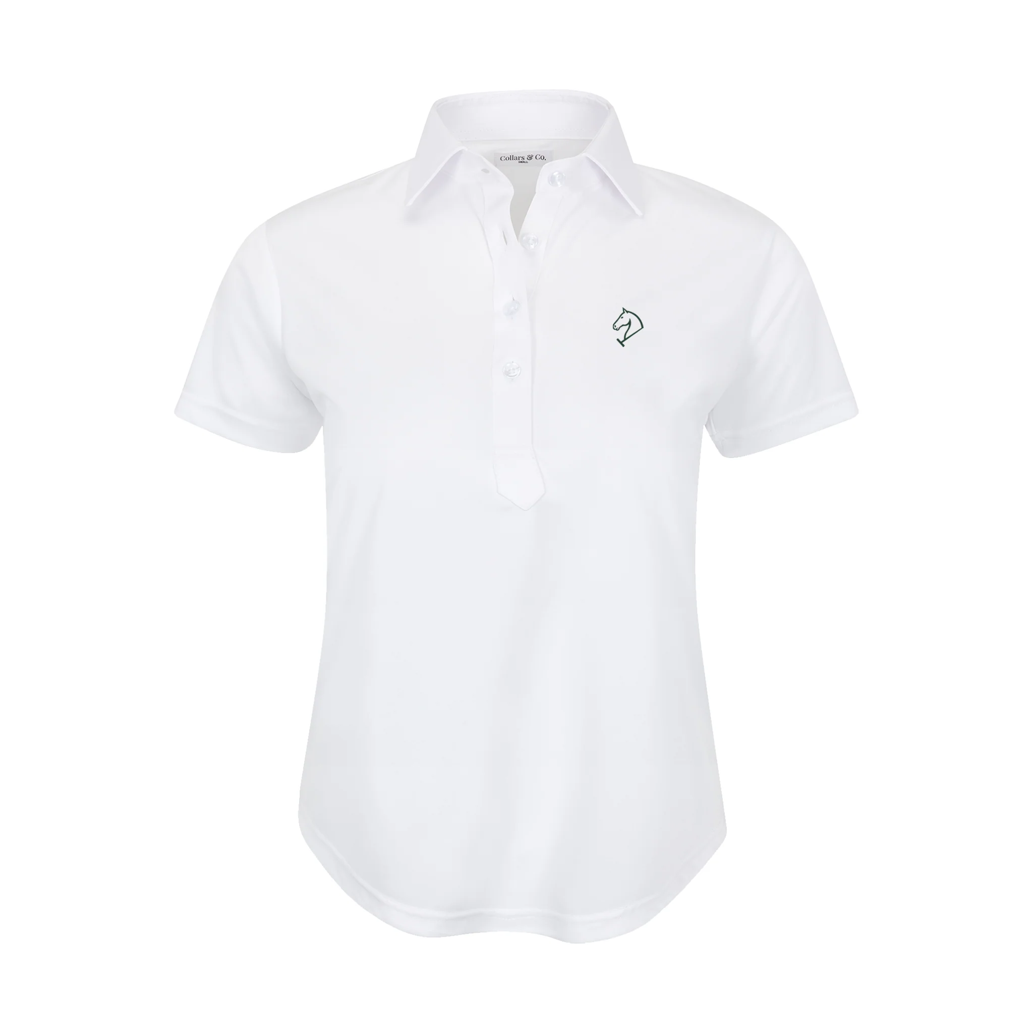 Greenwich Sound Polo Women's Cap Sleeve Semi Spread Polo White