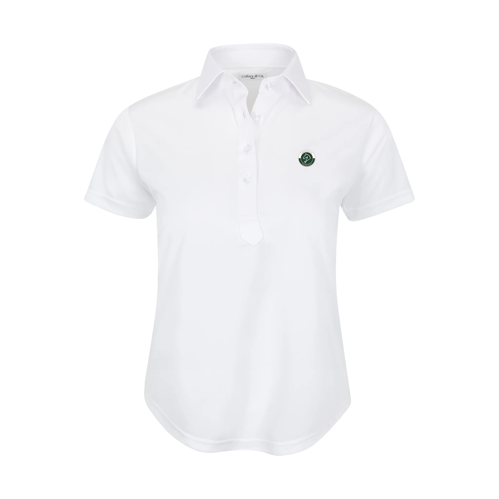 Greenwich Sound Polo Women's Cap Sleeve Semi Spread Polo White