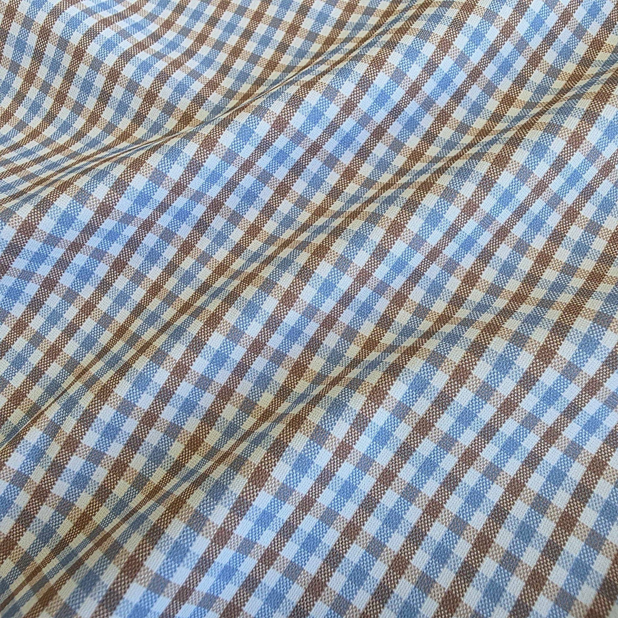 1161-apex-performance-dress-shirt-semi-spread-collar-tan-and-blue-tattersall-2.jpg Apex Performance Dress Shirt Semi-Spread Collar Tan and Blue Tattersall