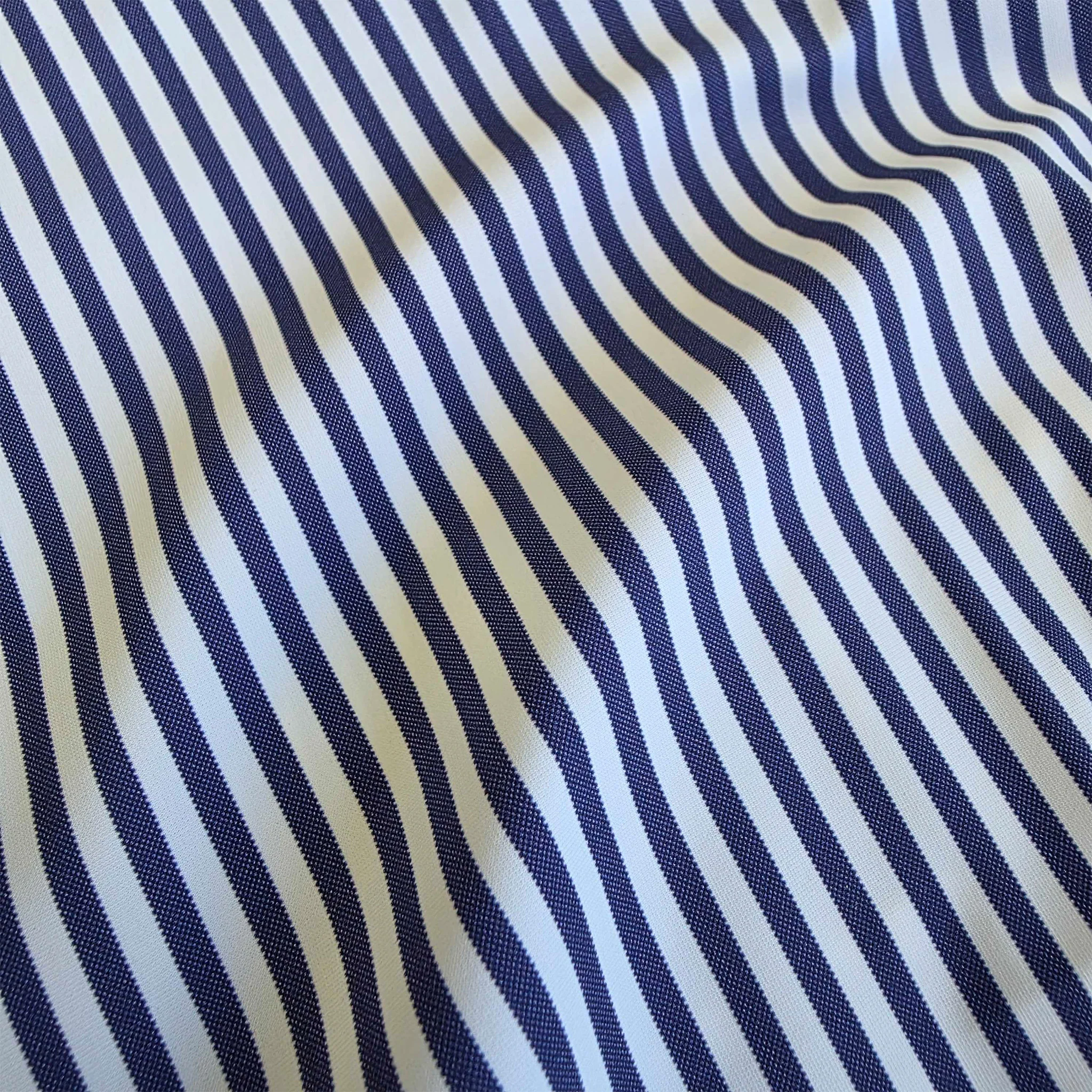 Apex Performance Dress Shirt Semi-Spread Collar Navy Bengal Stripe