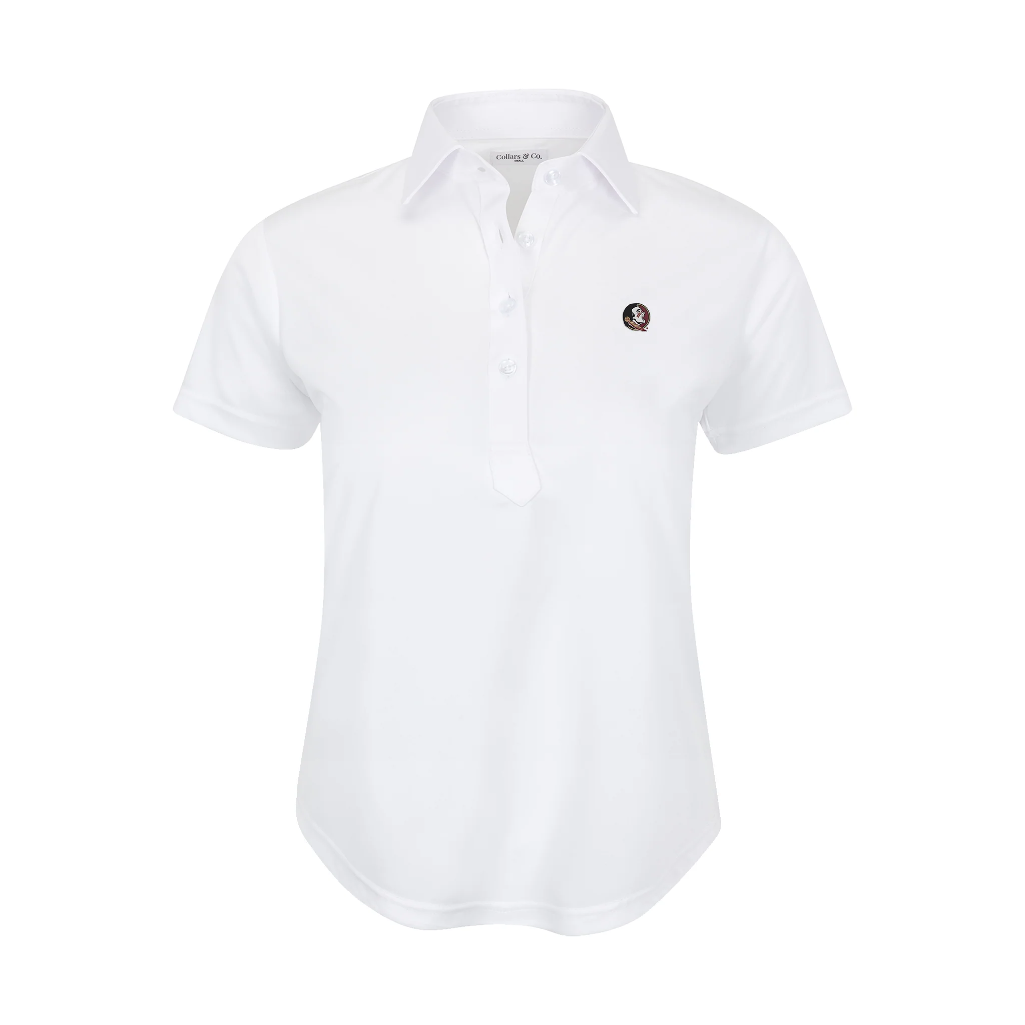 Florida State Women's Cap Sleeve Semi Spread Polo White