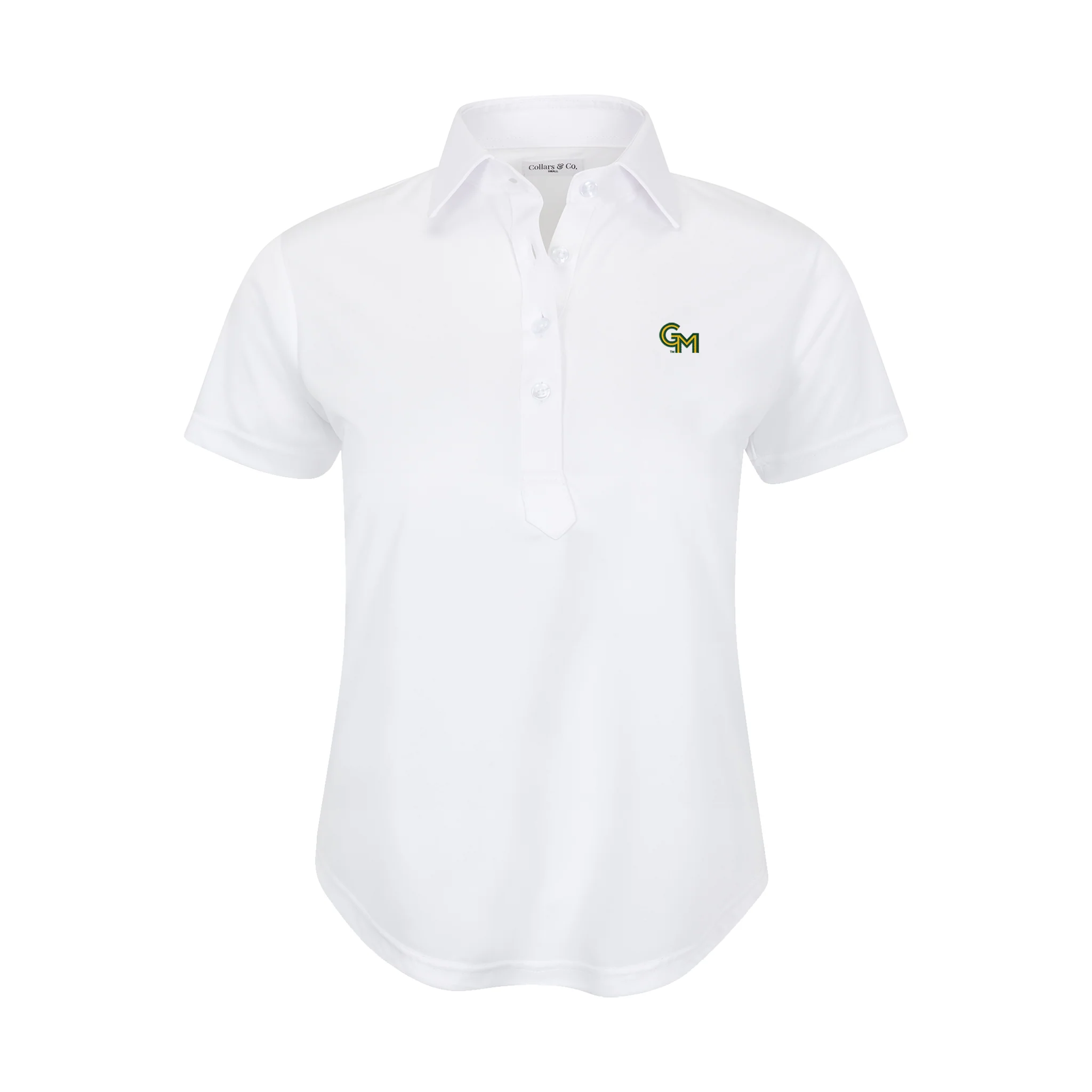 12755-george-mason-women-s-cap-sleeve-semi-spread-polo-white-1.webp George Mason Women's Cap Sleeve Semi Spread Polo White
