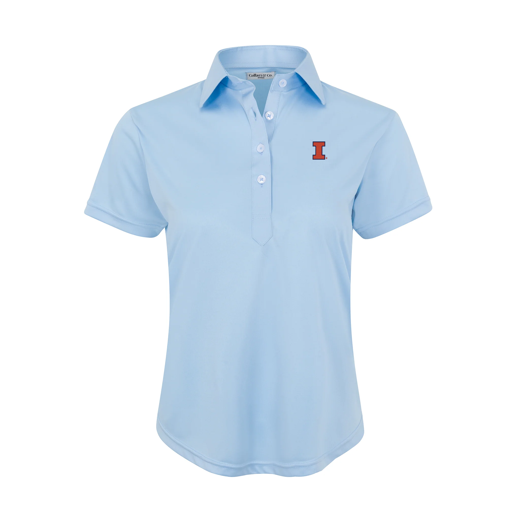 12949-illinois-women-s-cap-sleeve-semi-spread-polo-sky-blue-1.webp Illinois Women's Cap Sleeve Semi Spread Polo Sky Blue
