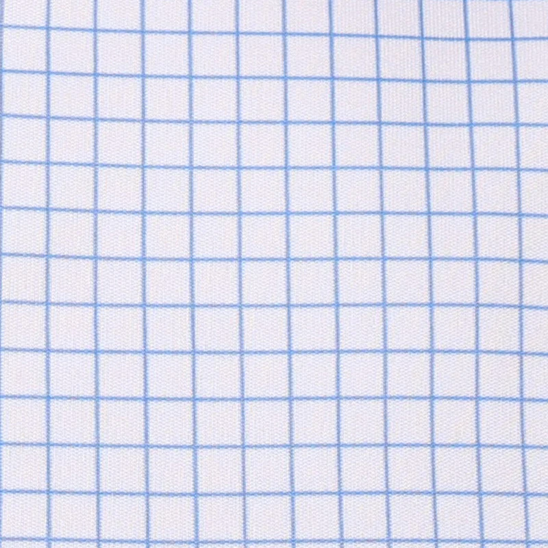 Quattro Flex Dress Shirt with Semi-Spread Collar Thin Blue Check