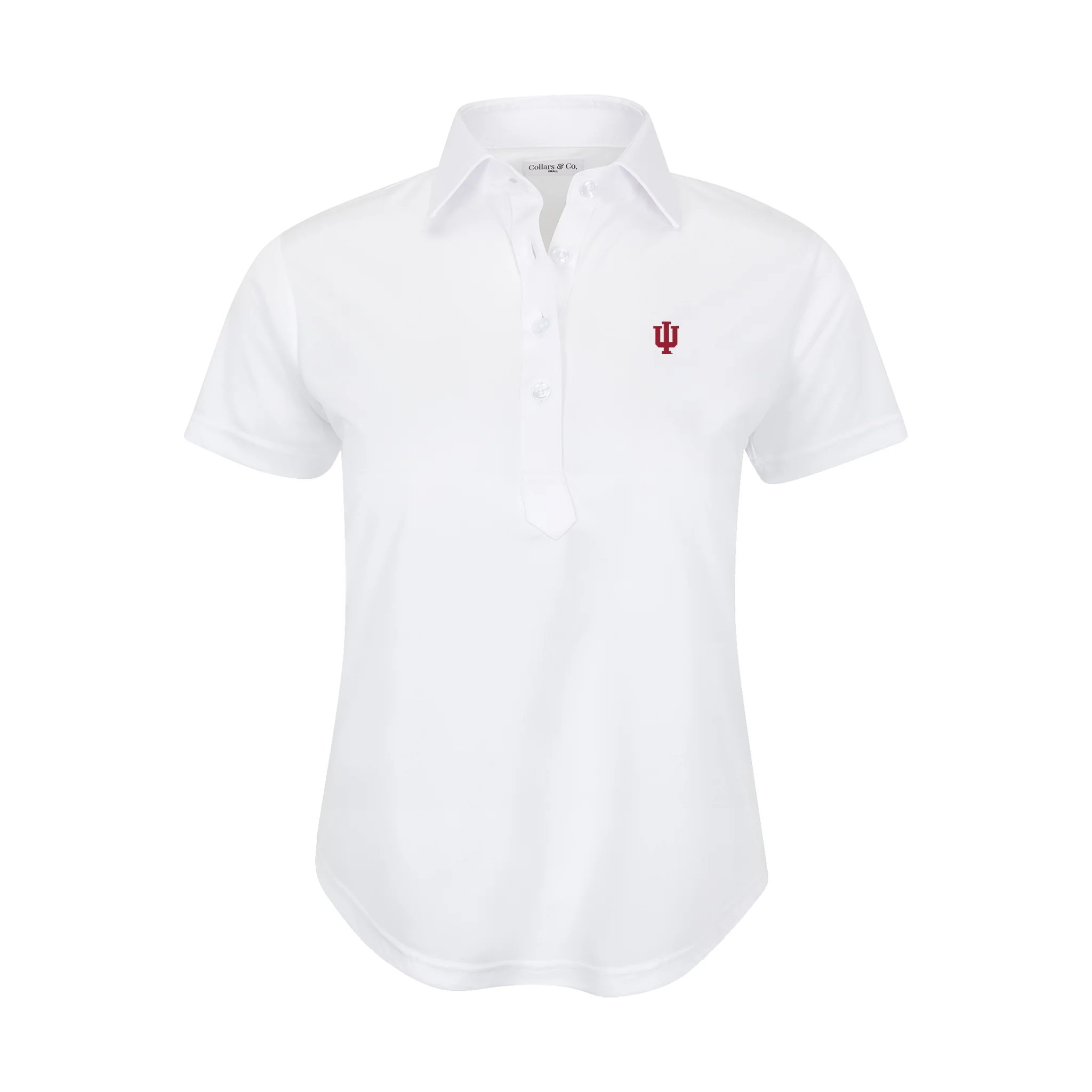 13013-indiana-women-s-cap-sleeve-semi-spread-polo-white-1.webp Indiana Women's Cap Sleeve Semi Spread Polo White