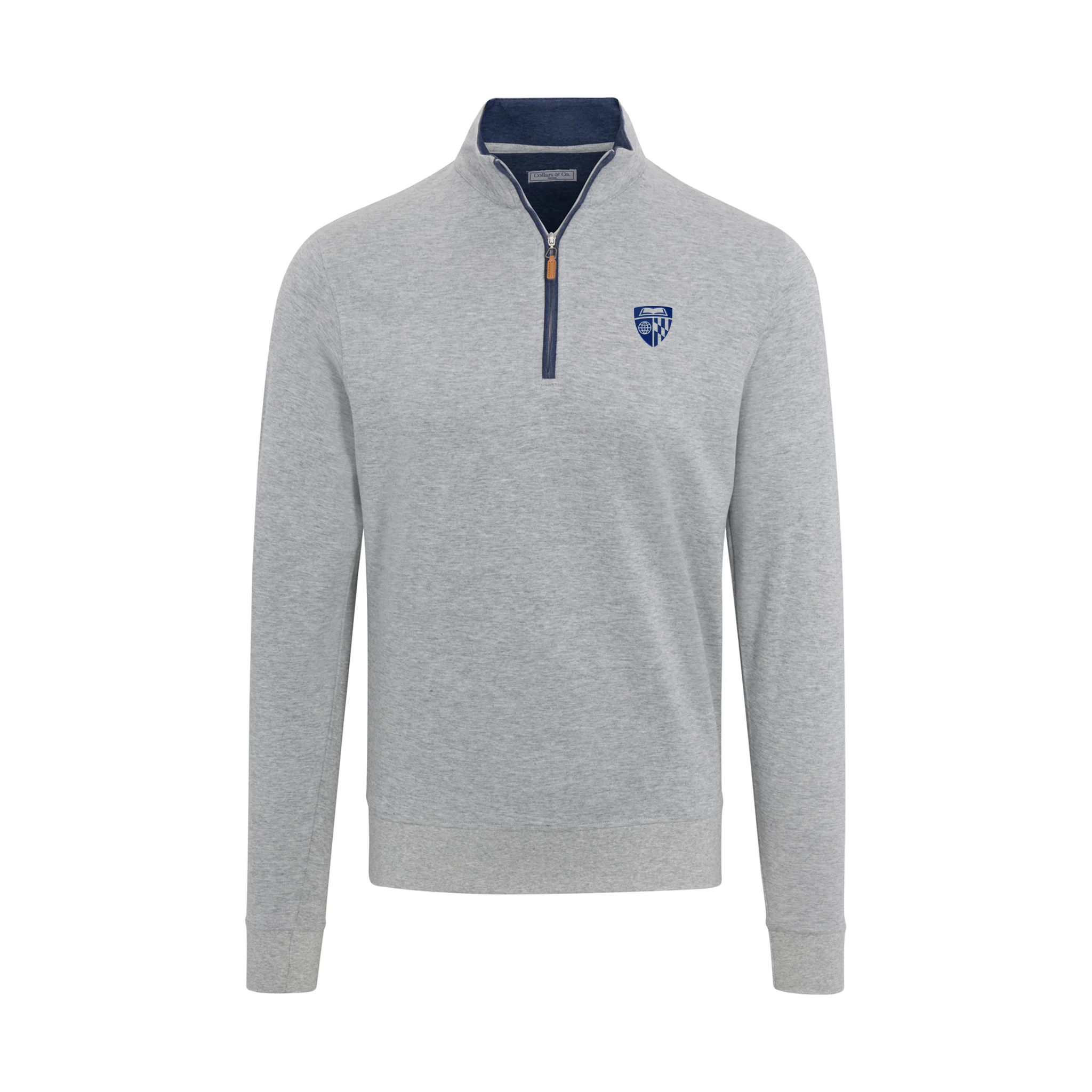 13120-johns-hopkins-heather-cloud-cotton-quarter-zip-pullover-light-grey-with-navy-trim-1.webp Johns Hopkins Heather Cloud Cotton Quarter Zip Pullover Light Grey with Navy Trim