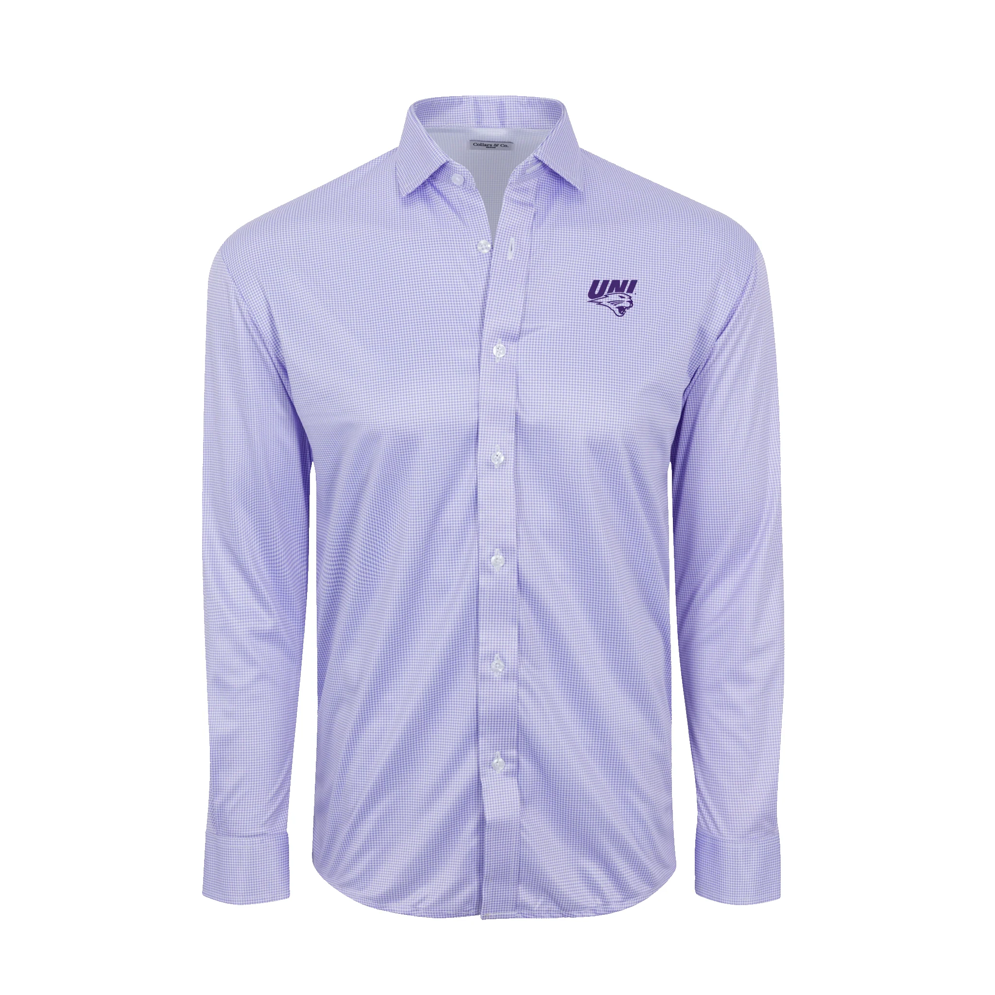 13676-northern-iowa-quattro-flex-dress-shirt-with-semi-spread-collar-lavender-houndstooth-1.webp Northern Iowa Quattro Flex Dress Shirt with Semi-Spread Collar Lavender Houndstooth