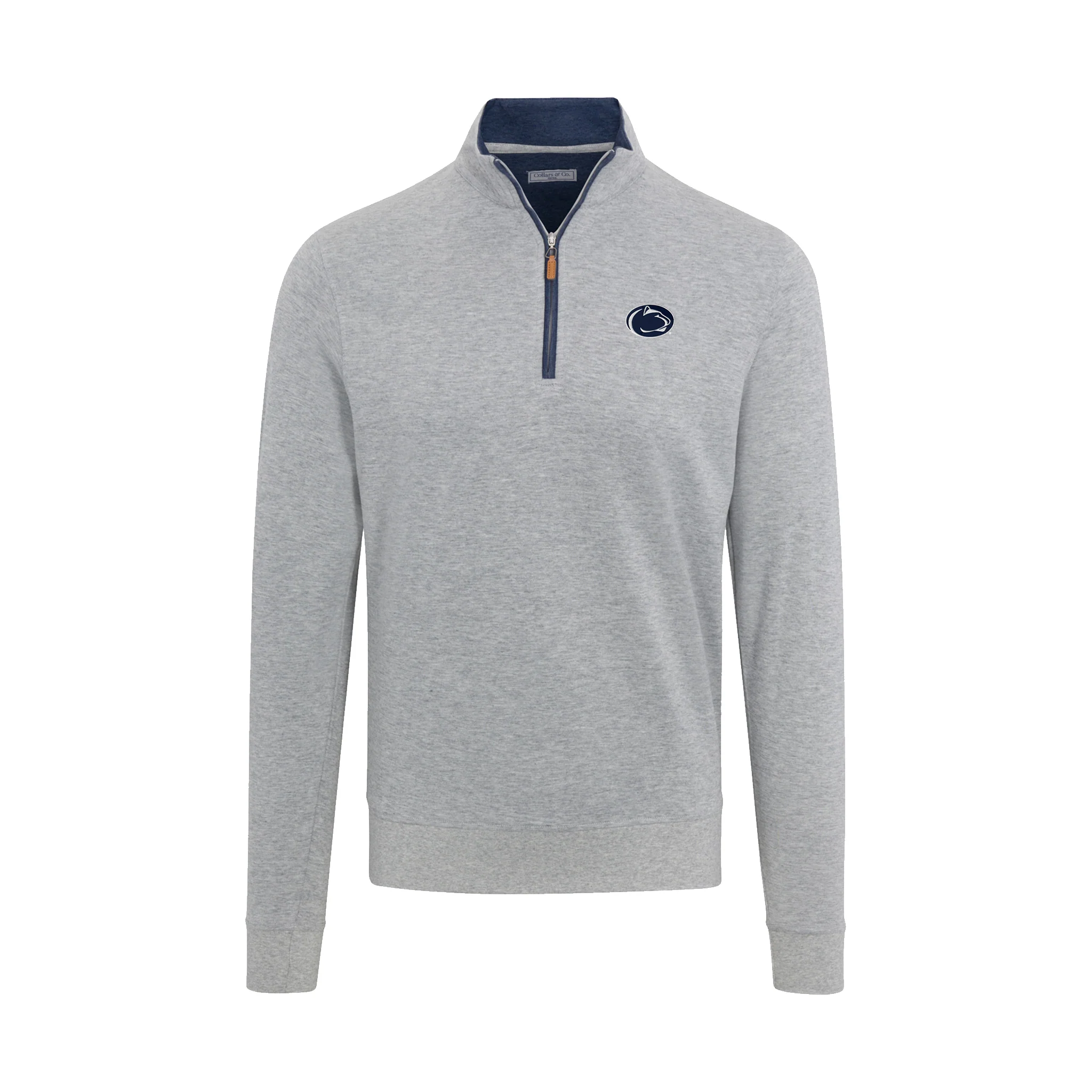 13763-penn-state-heather-cloud-cotton-quarter-zip-pullover-light-grey-with-navy-trim-1.webp Penn State Heather Cloud Cotton Quarter Zip Pullover Light Grey with Navy Trim