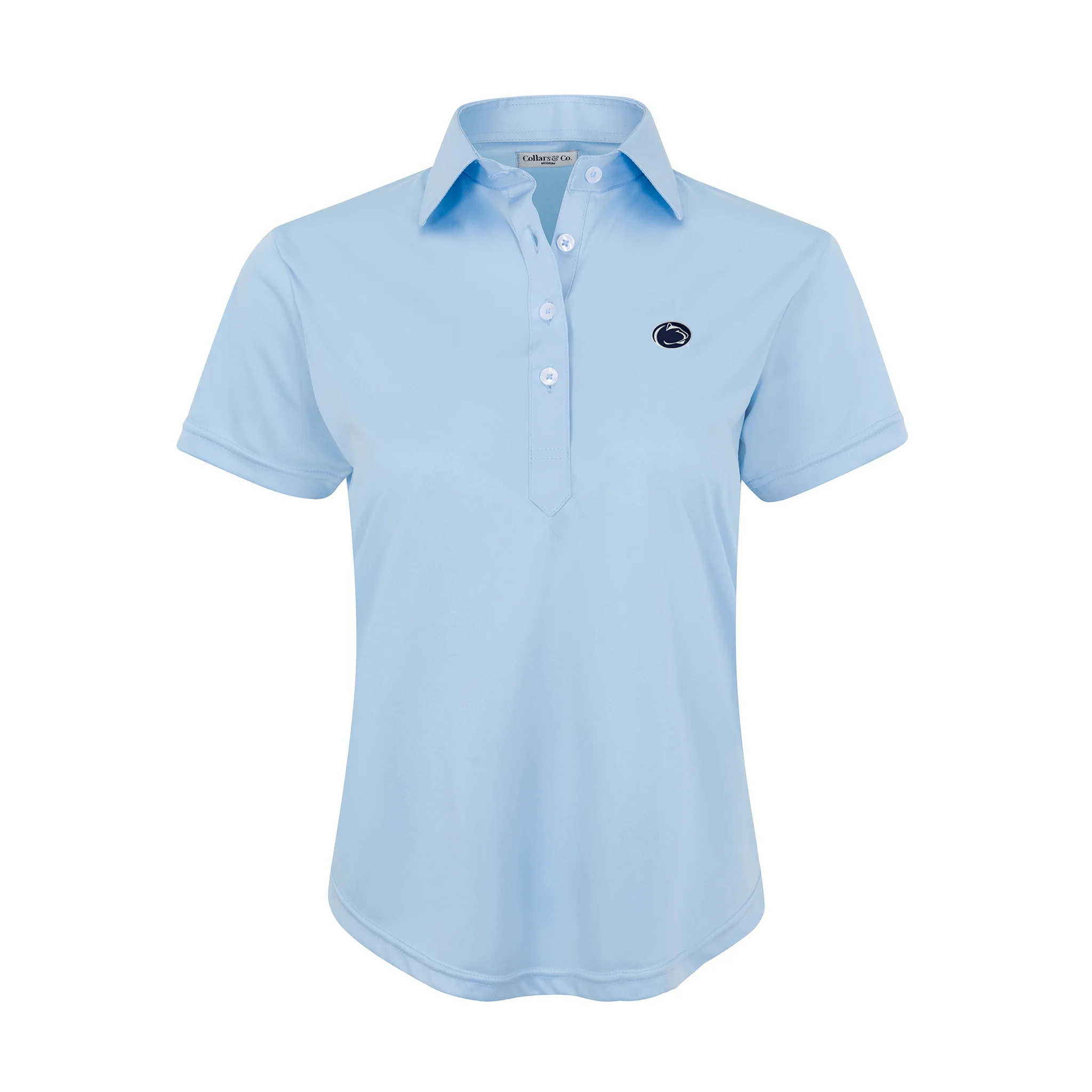 Penn State Women's Cap Sleeve Semi Spread Polo Sky Blue