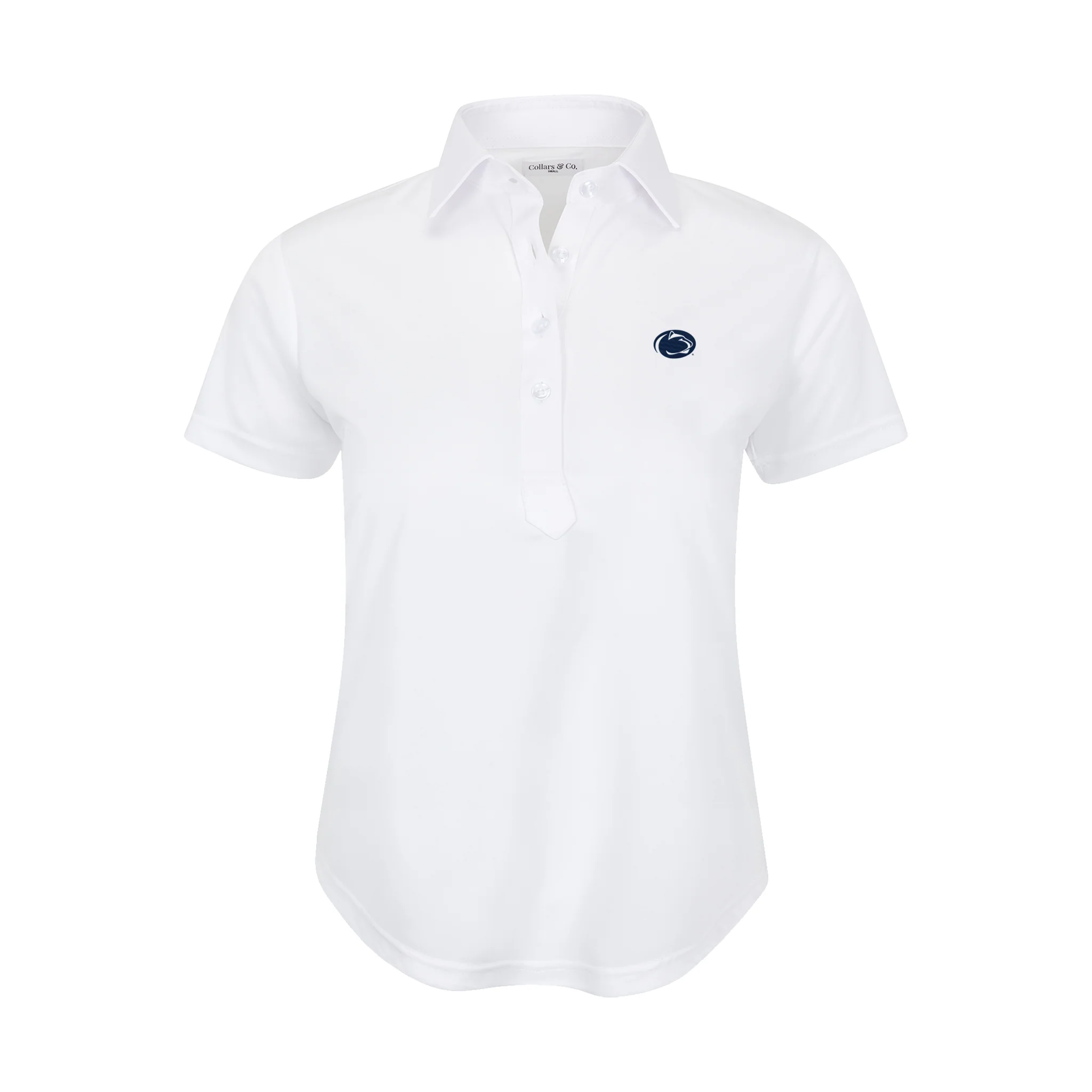 Penn State Women's Cap Sleeve Semi Spread Polo White