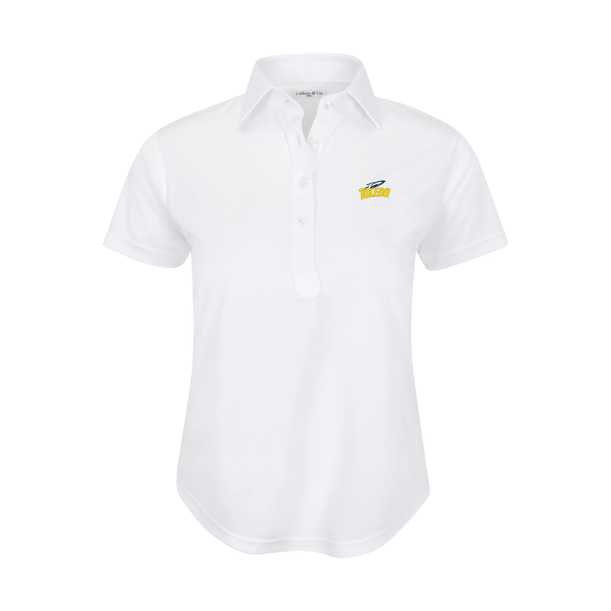 Toledo Women's Cap Sleeve Semi Spread Polo White