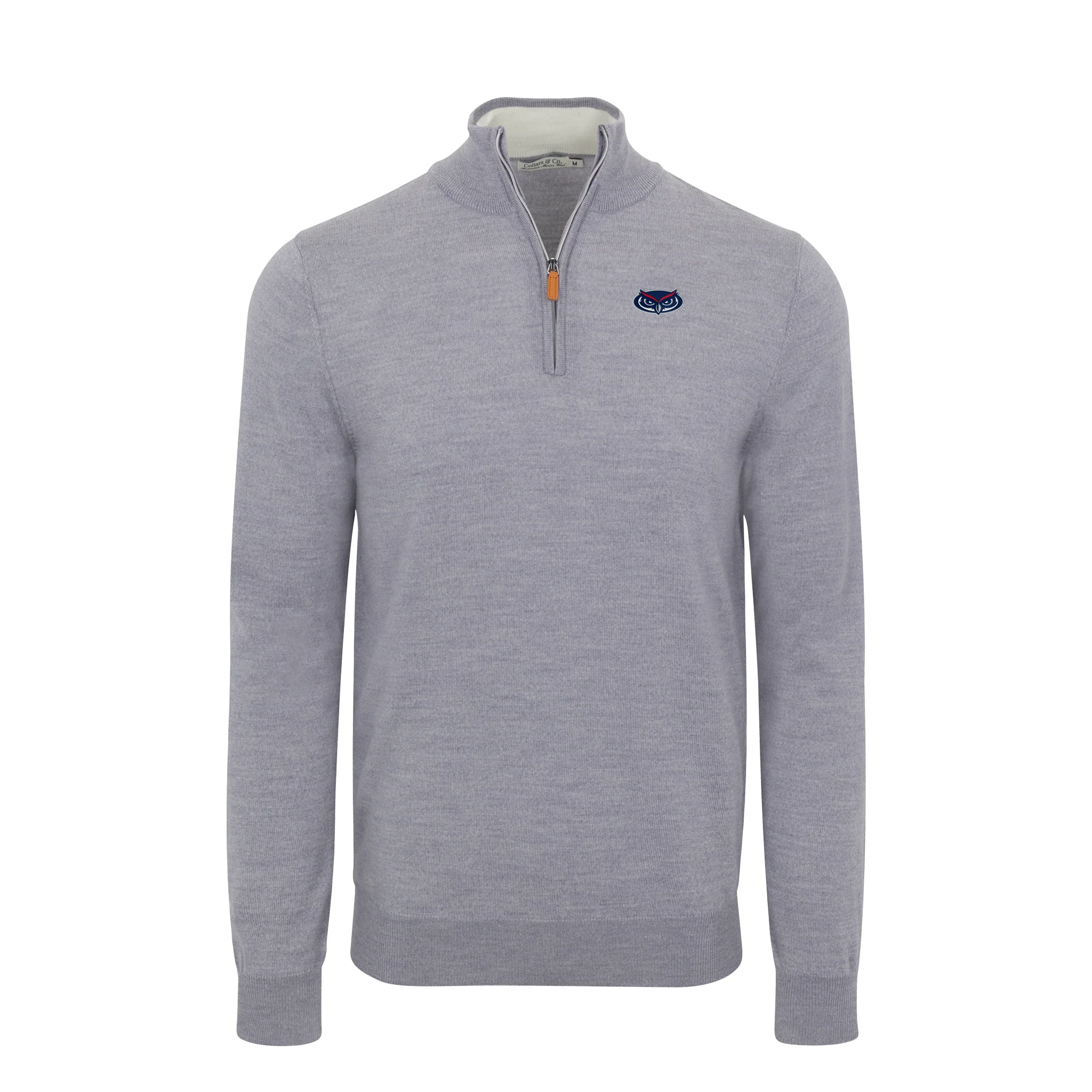 14192-florida-atlantic-grey-melange-cashmere-touch-australian-merino-quarter-zip-sweater-1.webp Florida Atlantic Grey Melange Cashmere Touch Australian Merino Quarter Zip Sweater
