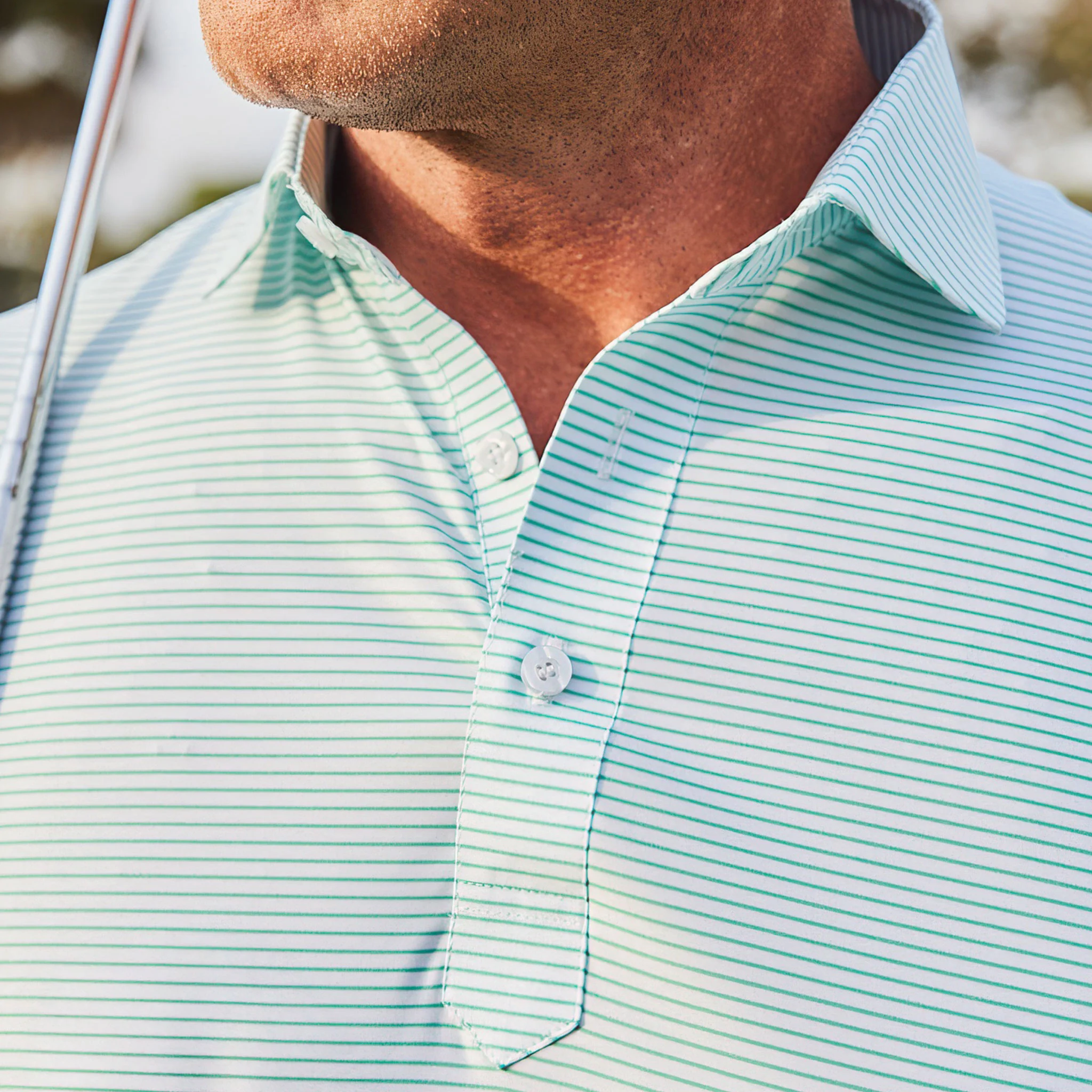 1525-featherweight-flex-polo-augusta-green-stripe-3.webp Featherweight Flex Polo Augusta Green Stripe