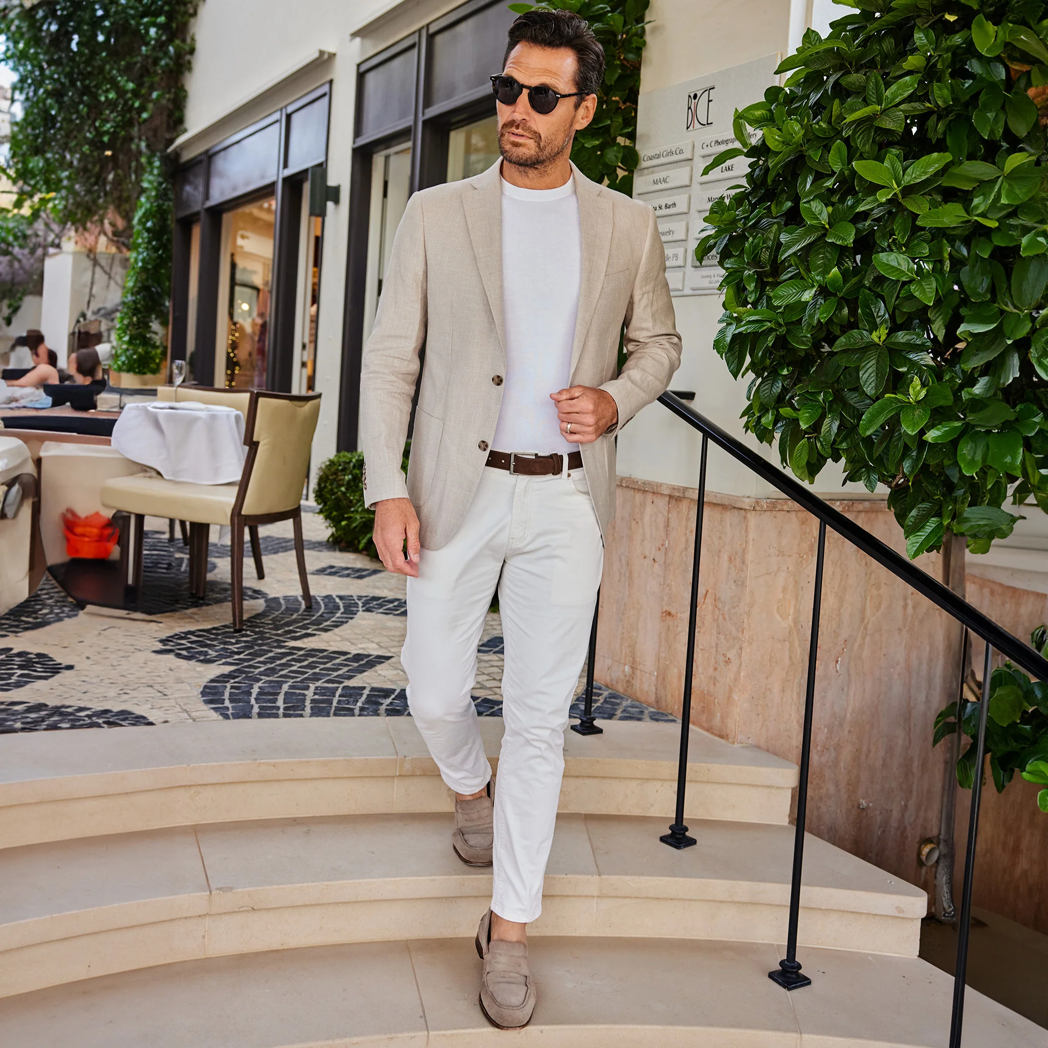 The Lorenzo Linen & Cotton Blazer Sand