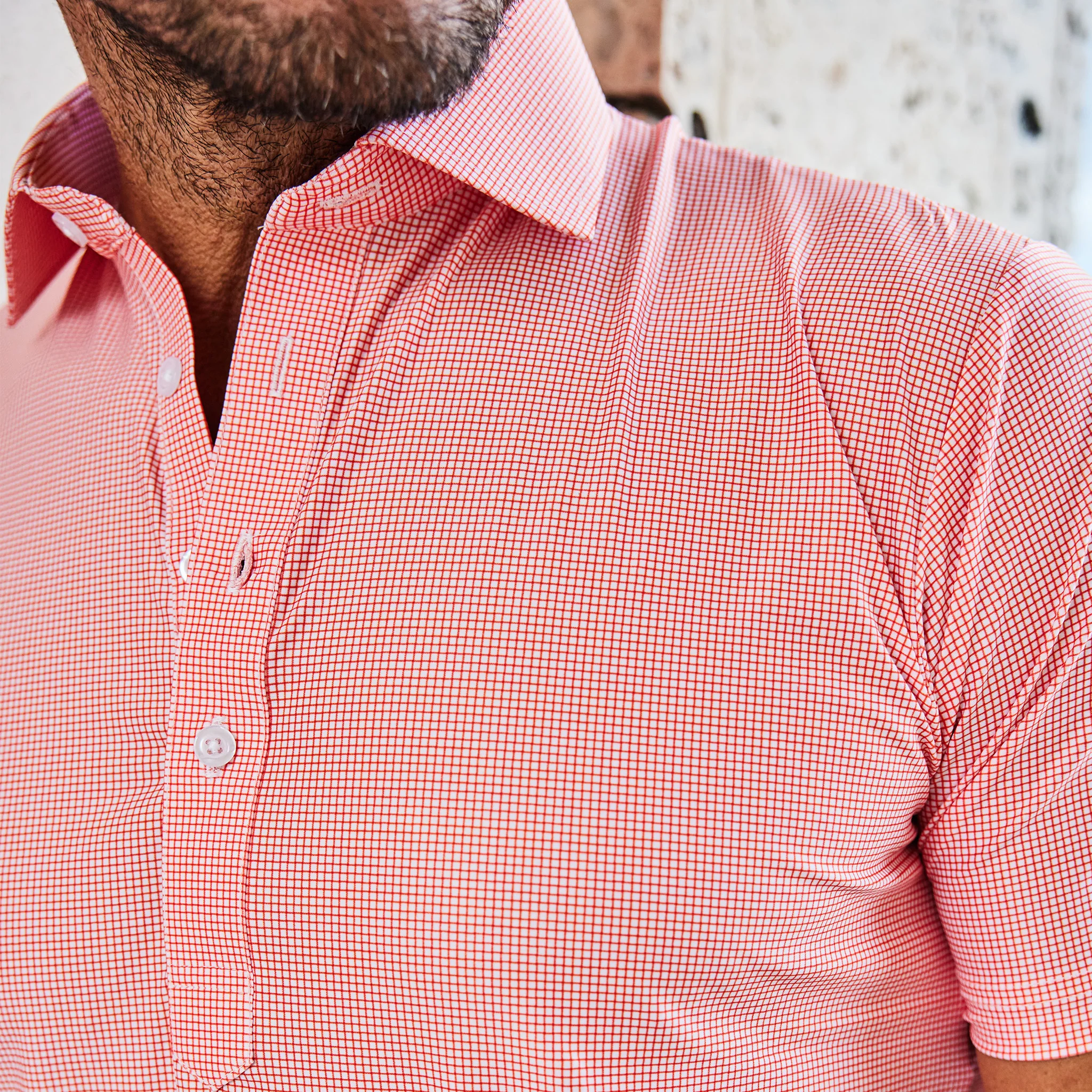 Featherweight Flex Polo Mandarin Micro Grid
