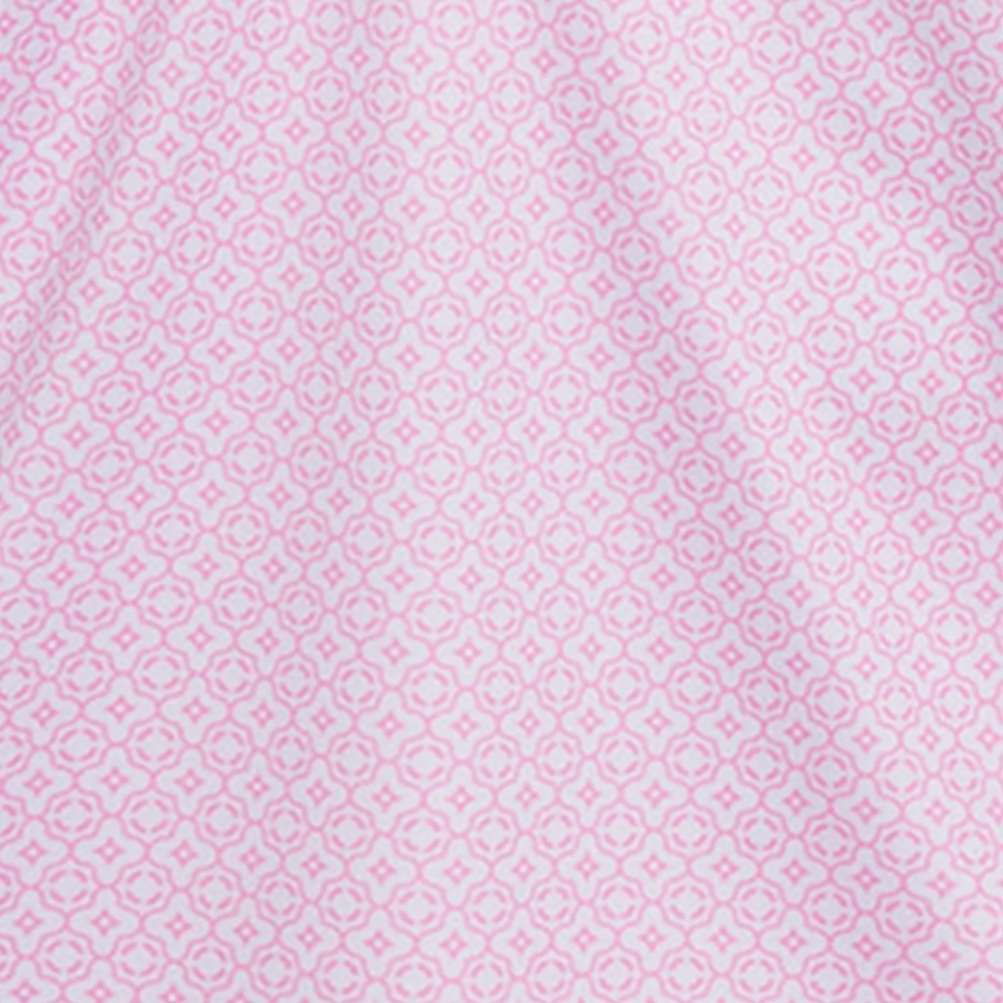 Semi-Spread Collar Polo Crest Point Pink and White