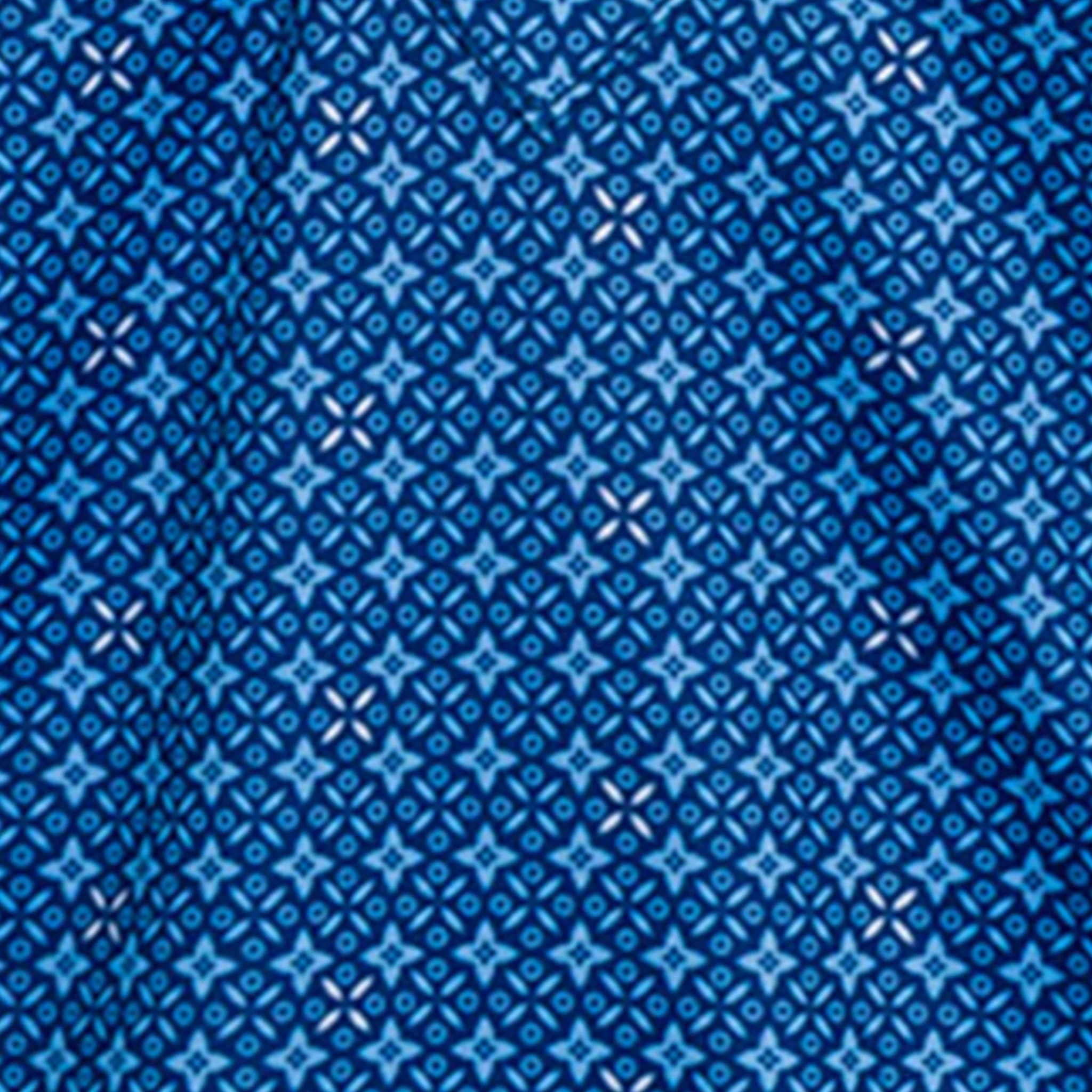 Semi-Spread Collar Polo Lattice Blue