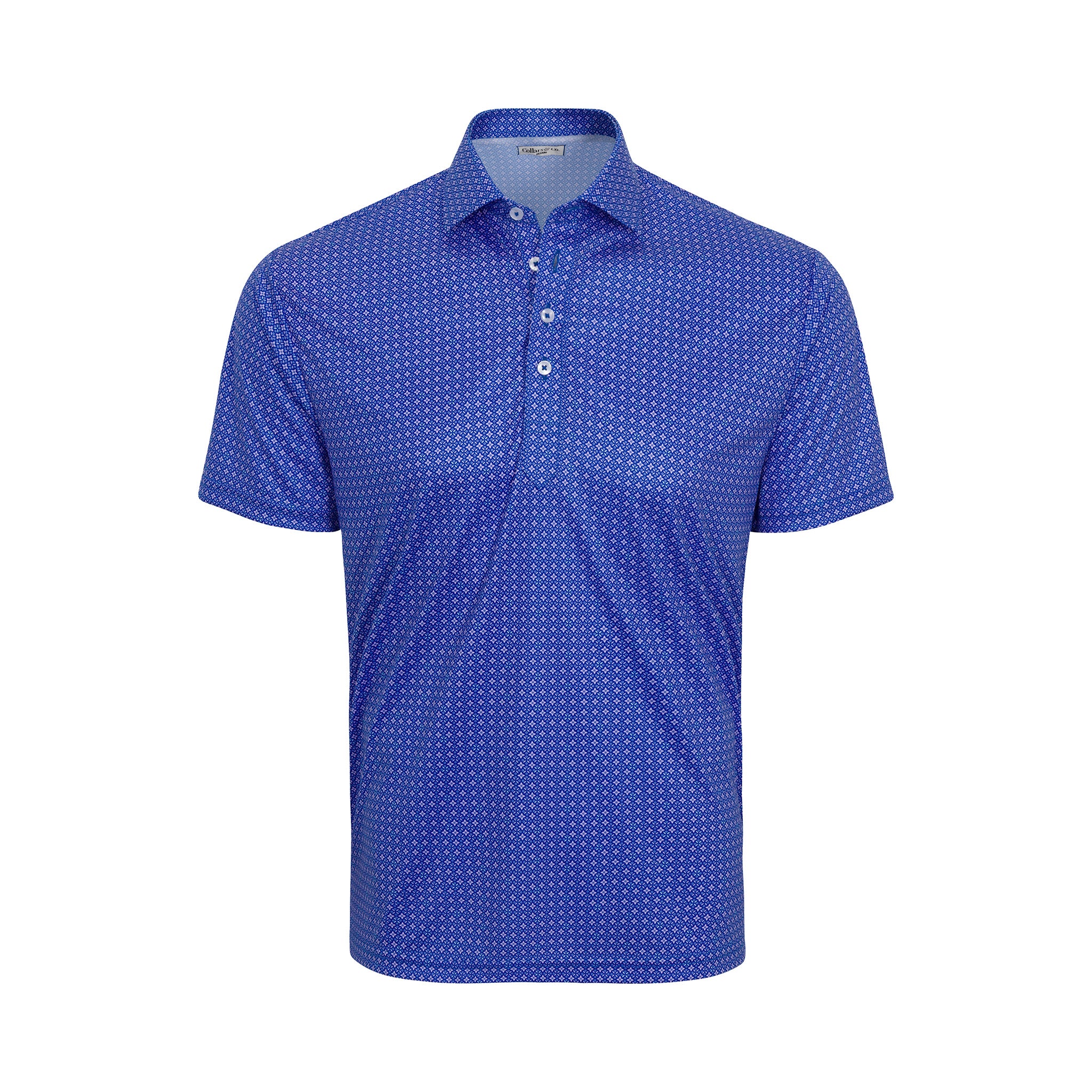 1739-semi-spread-collar-polo-lattice-indigo-4.jpg Semi-Spread Collar Polo Lattice Indigo