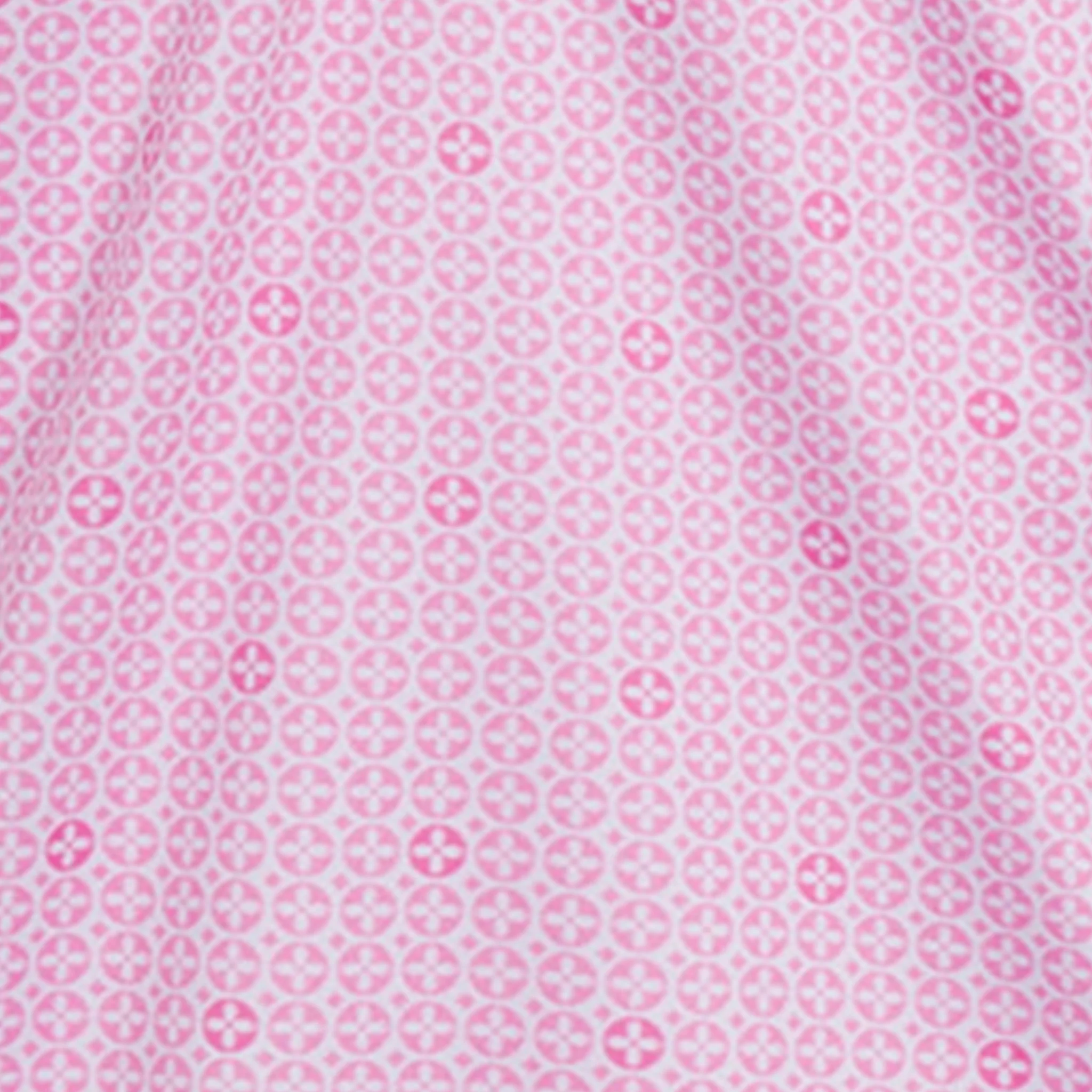 Semi-Spread Collar Polo Medallion Pink