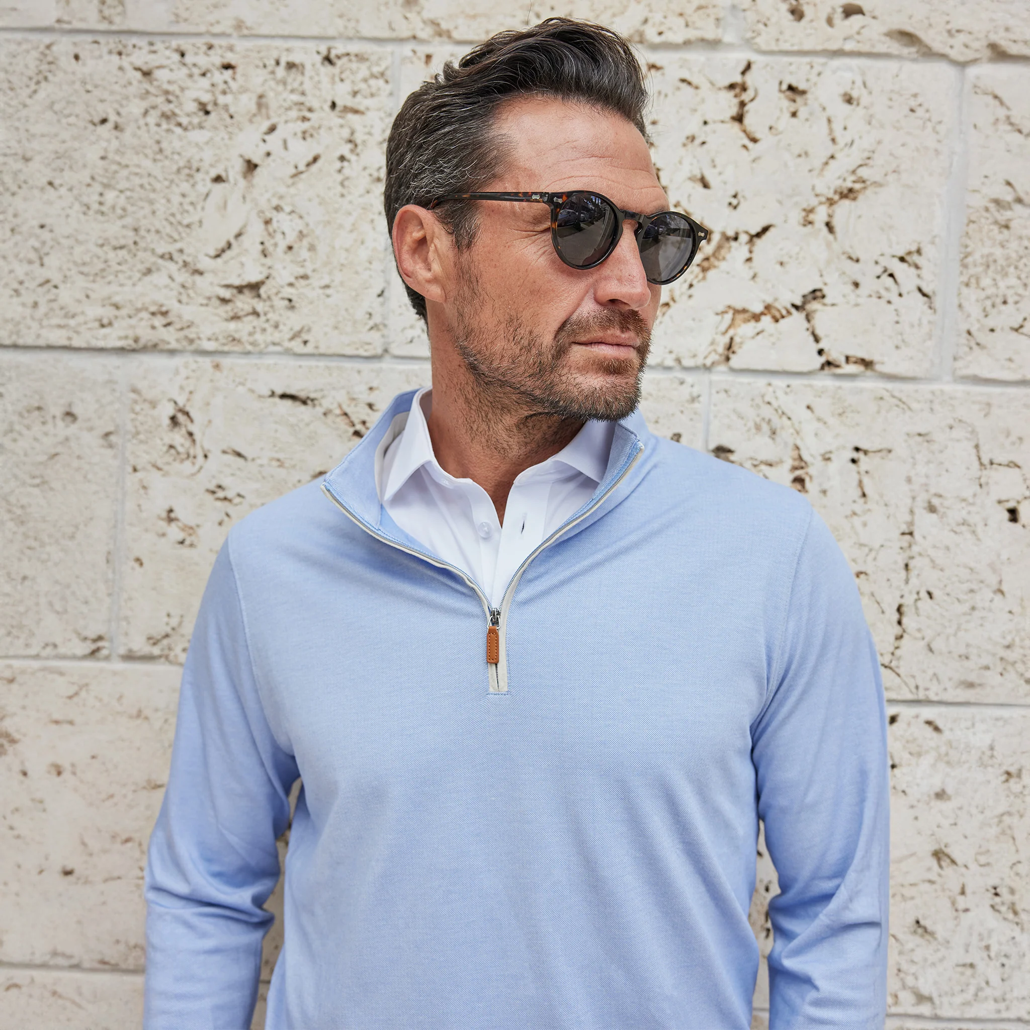 1781-palm-pima-blend-quarter-zip-blue-3.webp Palm Pima Blend Quarter Zip Blue