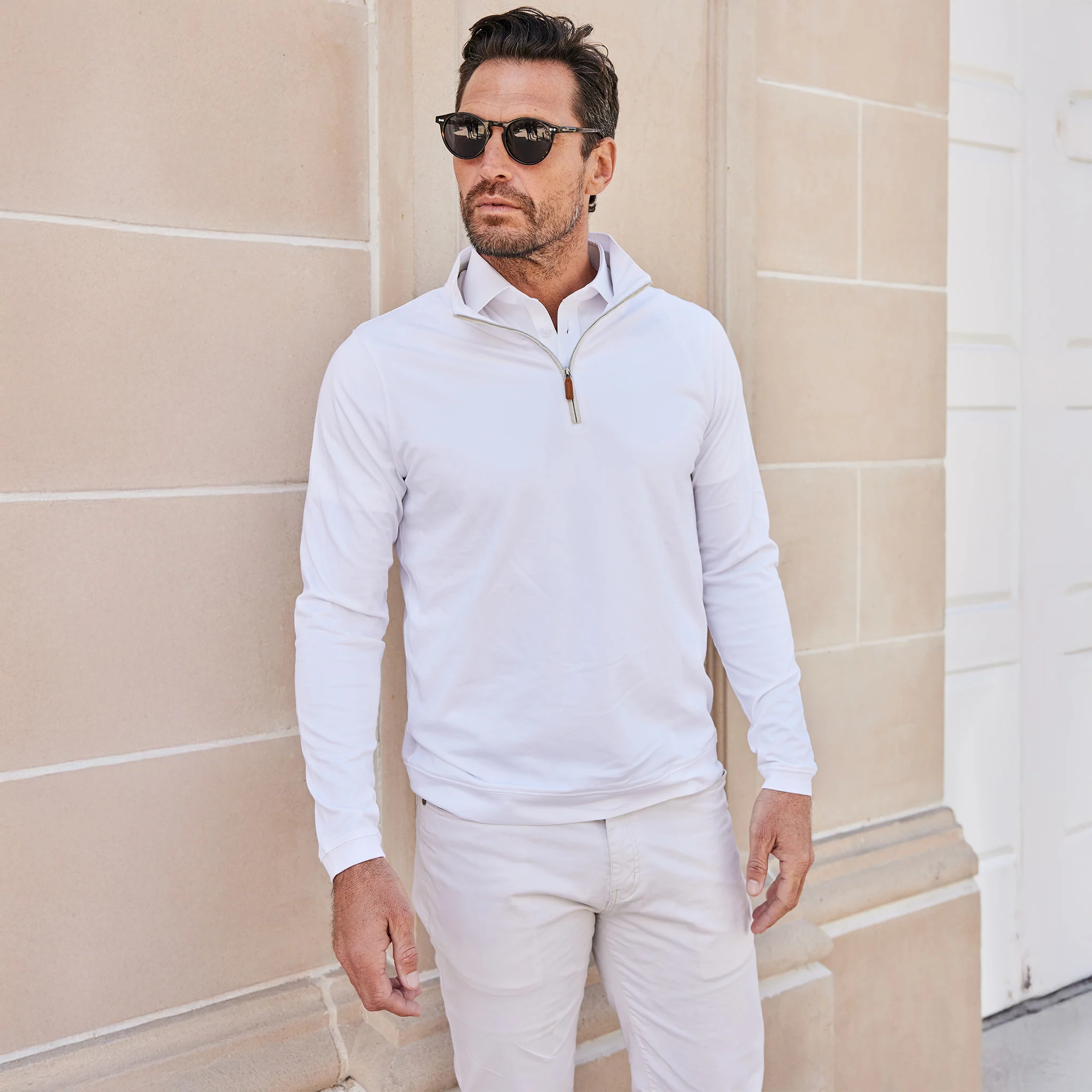 1795-palm-pima-blend-quarter-zip-white-4.webp Palm Pima Blend Quarter Zip White