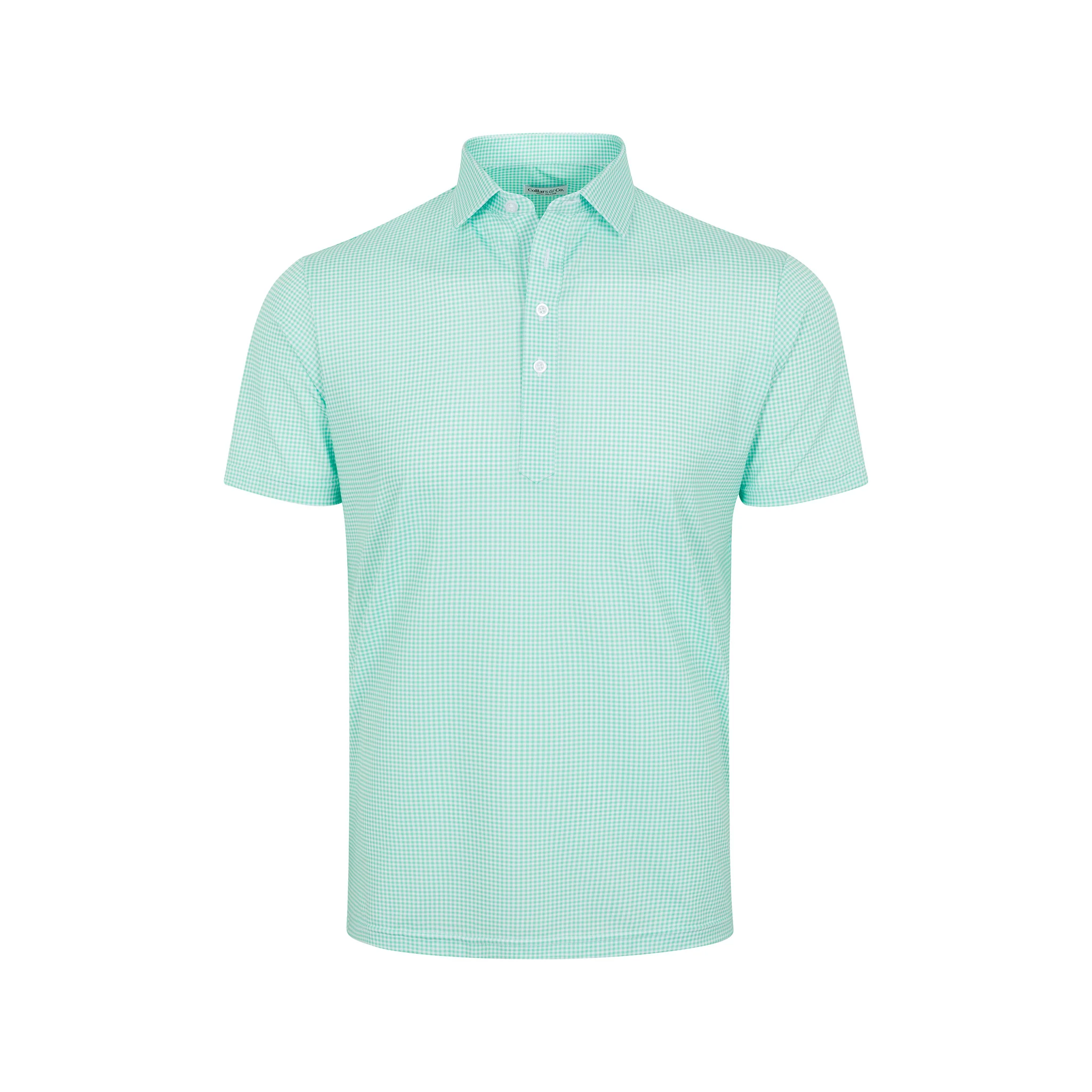 Featherweight Flex Polo Green Gingham