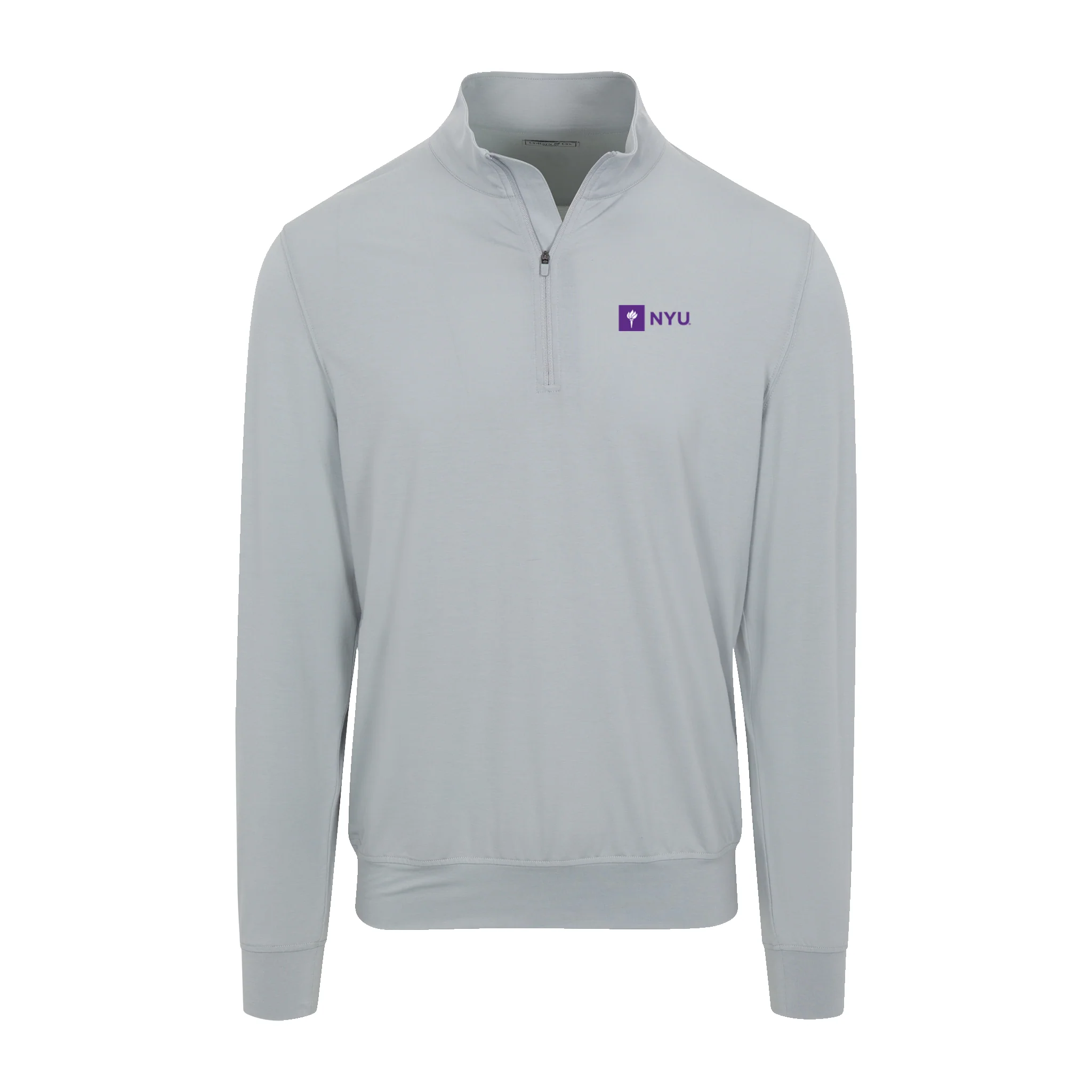 New York University Velocity Performance Quarter Zip Light Grey