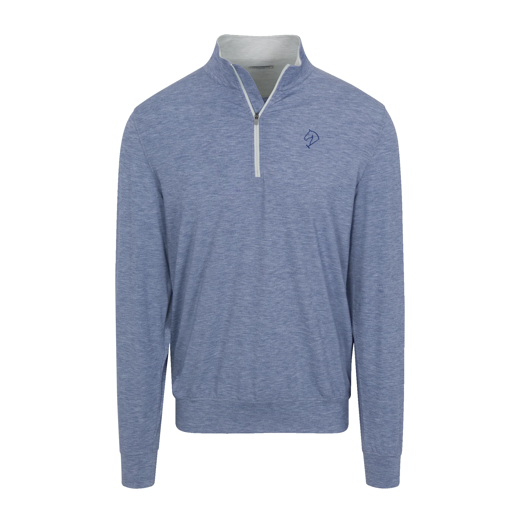 Greenwich Sound Polo Velocity Performance Quarter Zip Dark Steel Blue