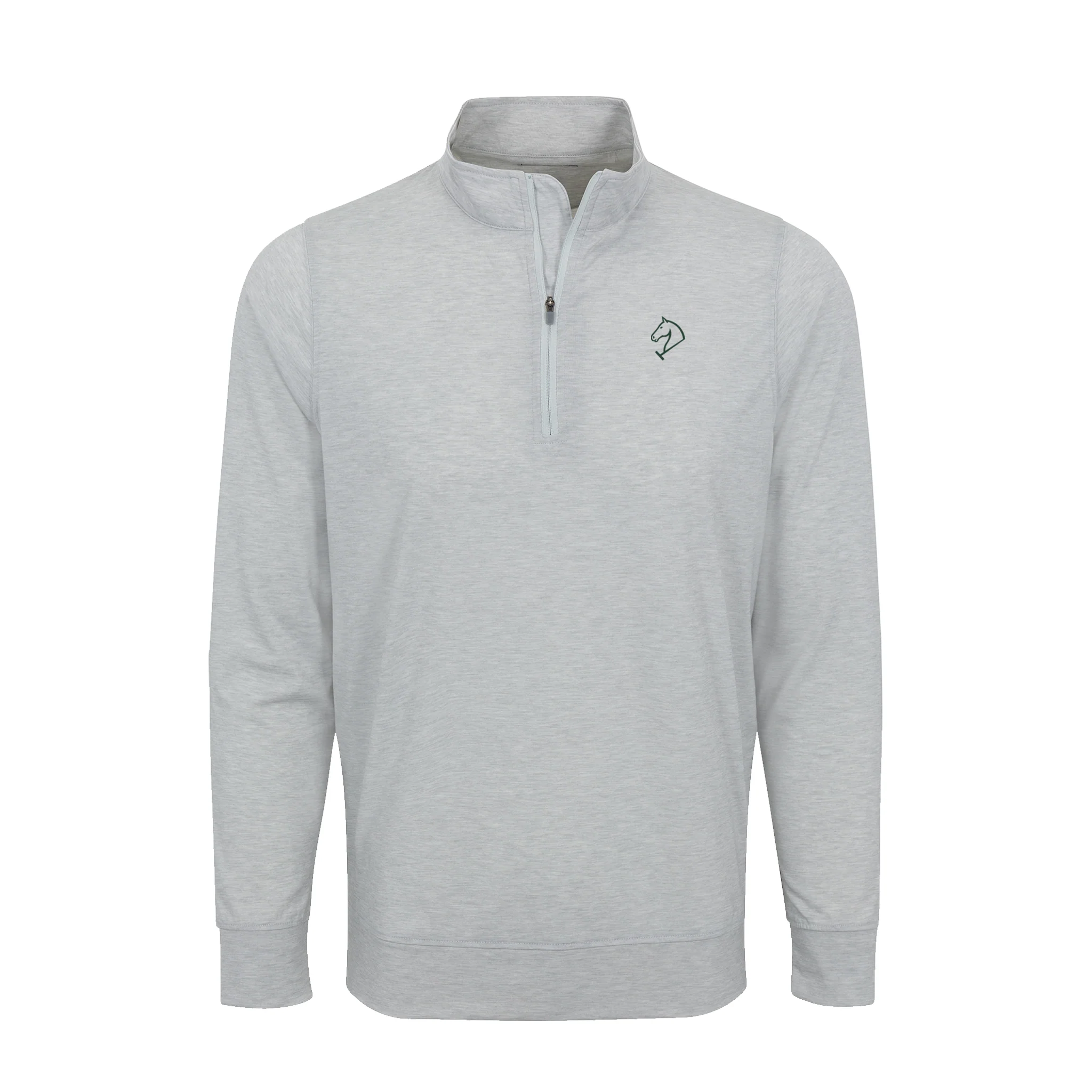 Greenwich Sound Polo Velocity Performance Quarter Zip Light Grey