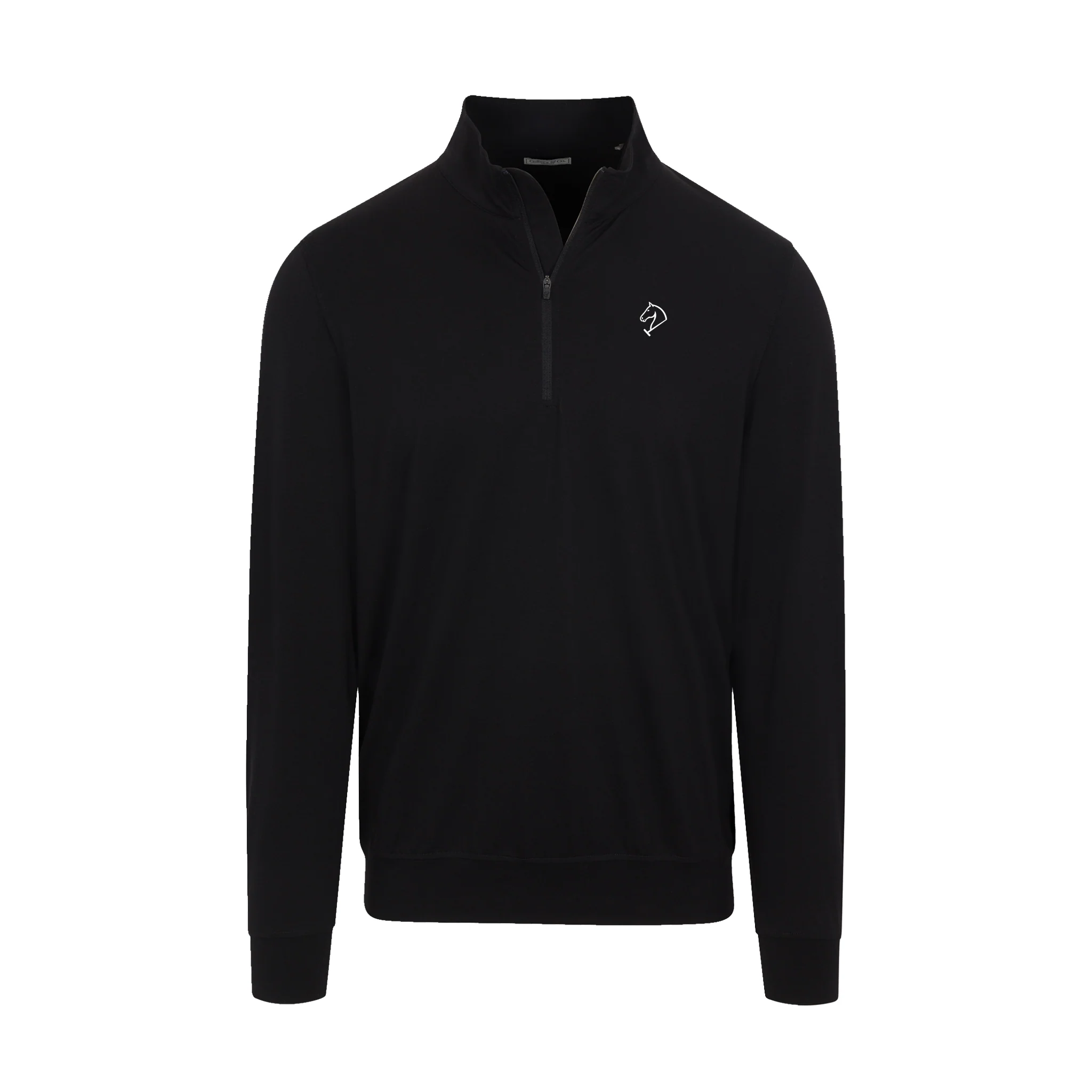 Greenwich Sound Polo Velocity Performance Quarter Zip Black