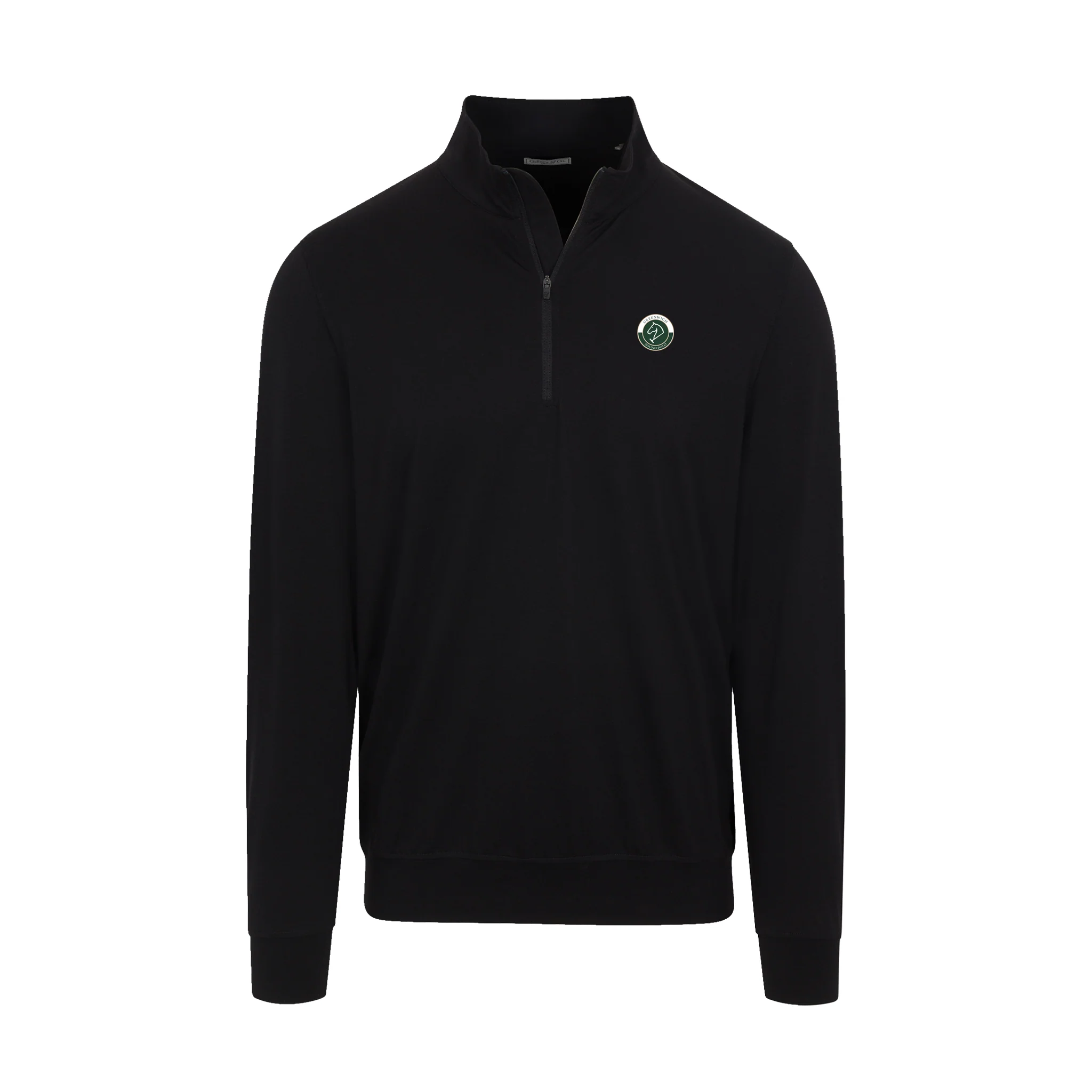 Greenwich Sound Polo Velocity Performance Quarter Zip Black