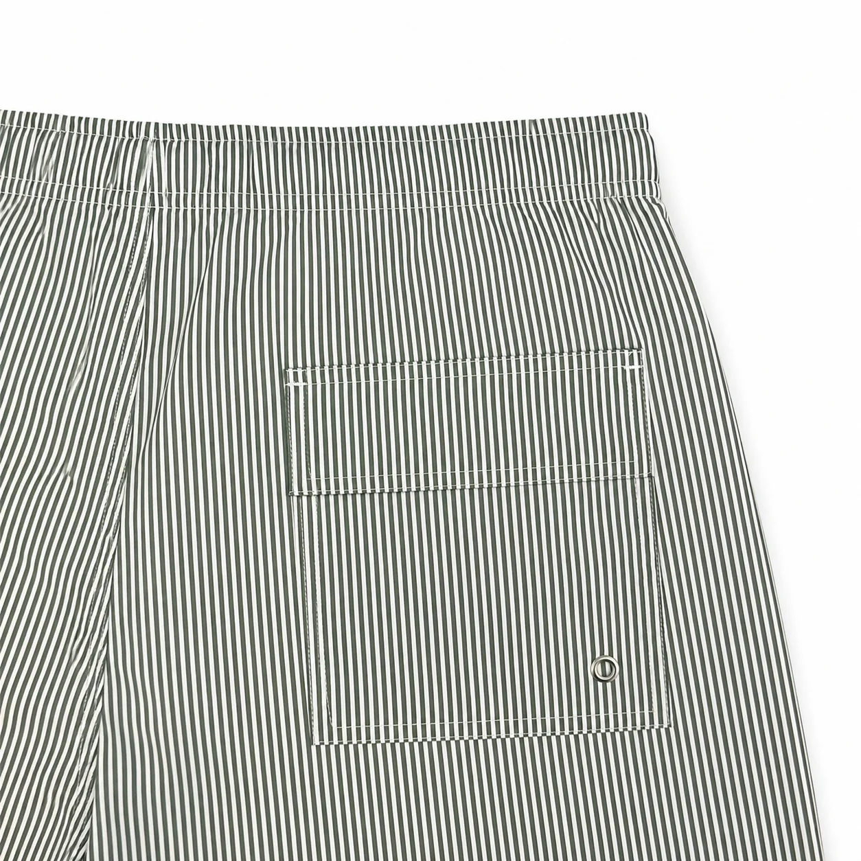 Riviera Swim Trunk Green Stripe