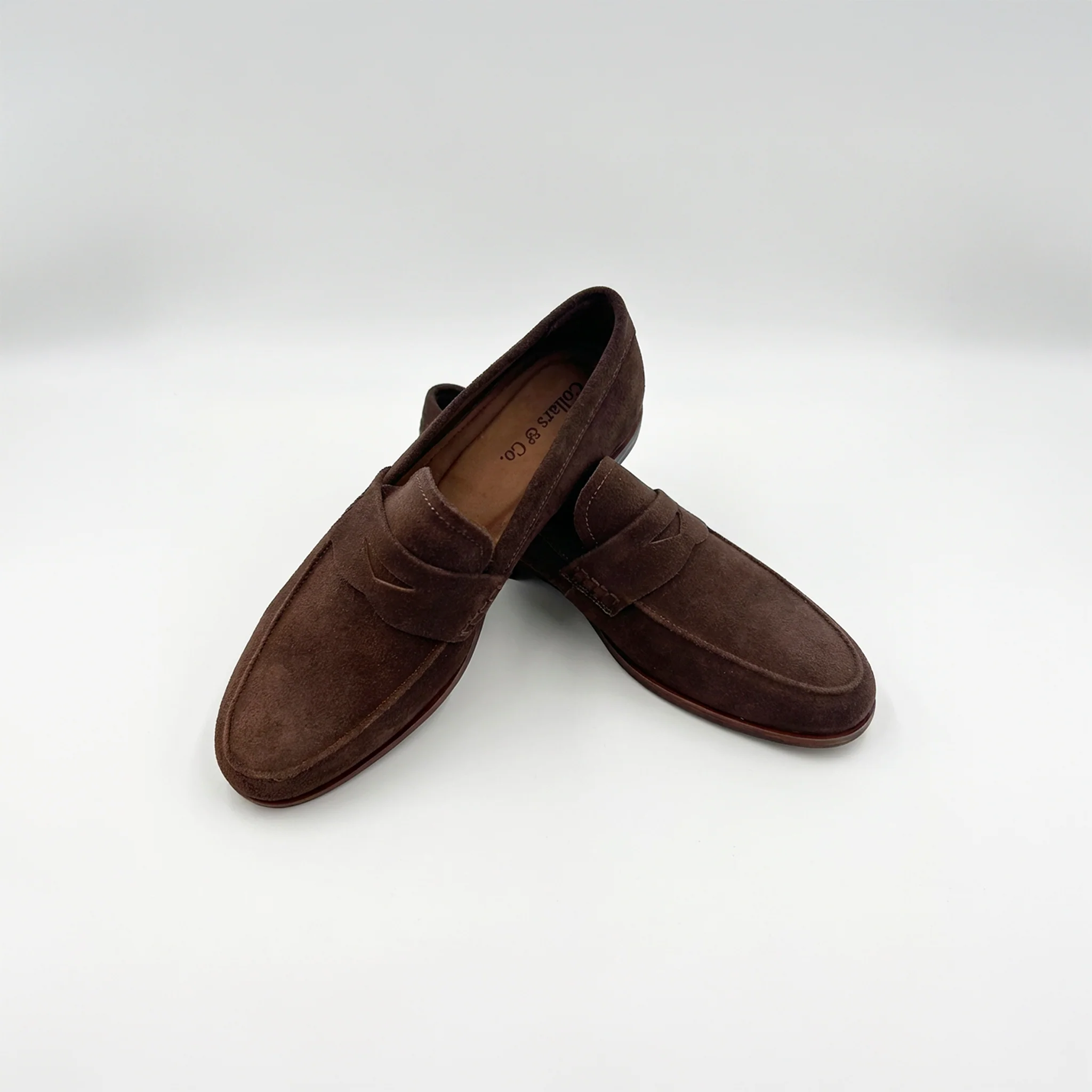 Naples Penny Loafers Chocolate Brown Suede