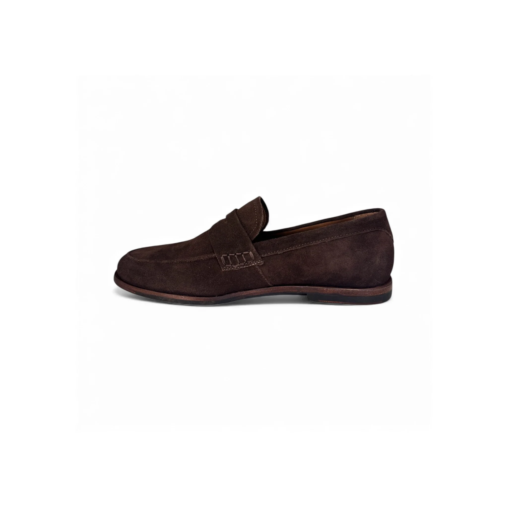 Naples Penny Loafers Chocolate Brown Suede