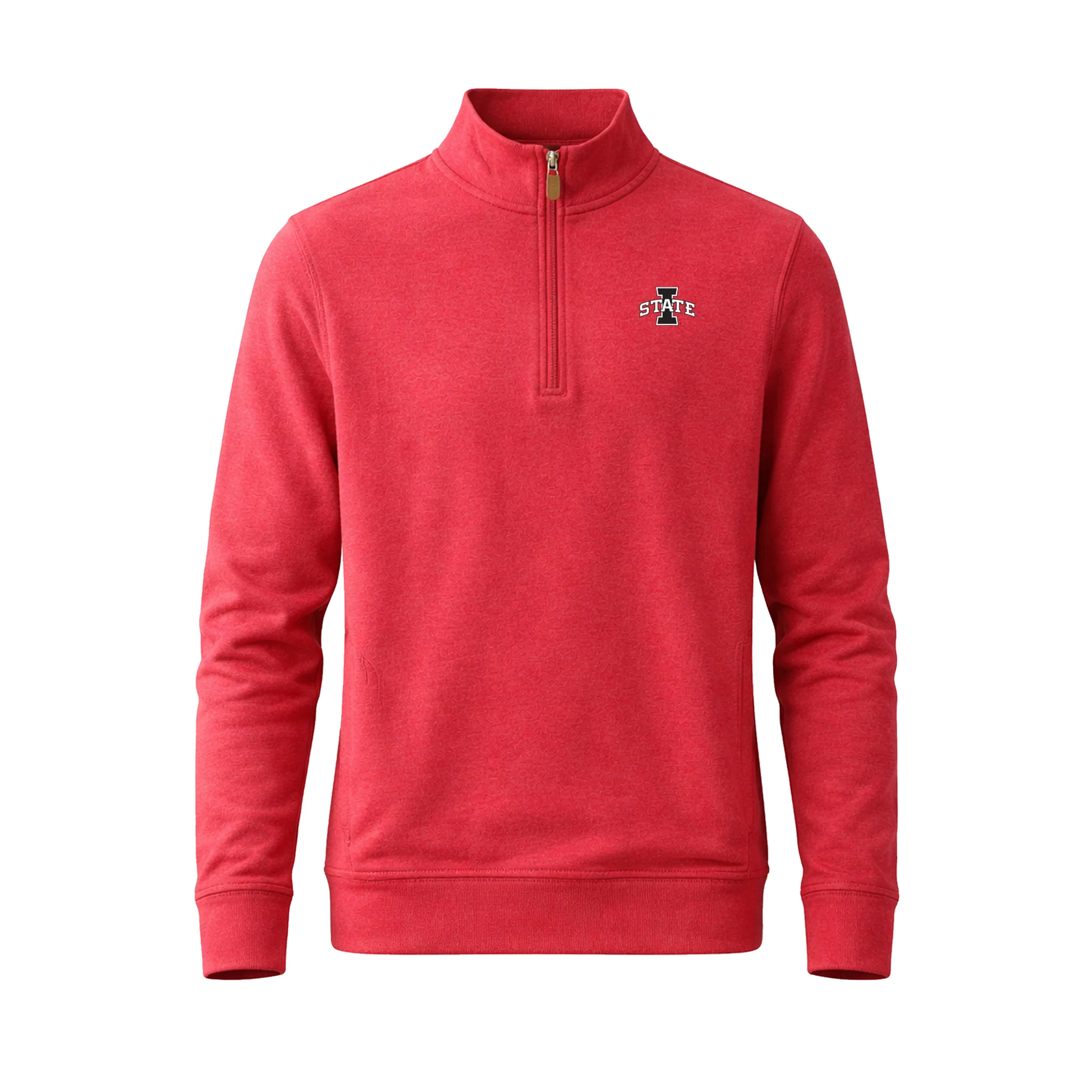 Iowa State Cloud Cotton Quarter Zip Pullover Sunset Red