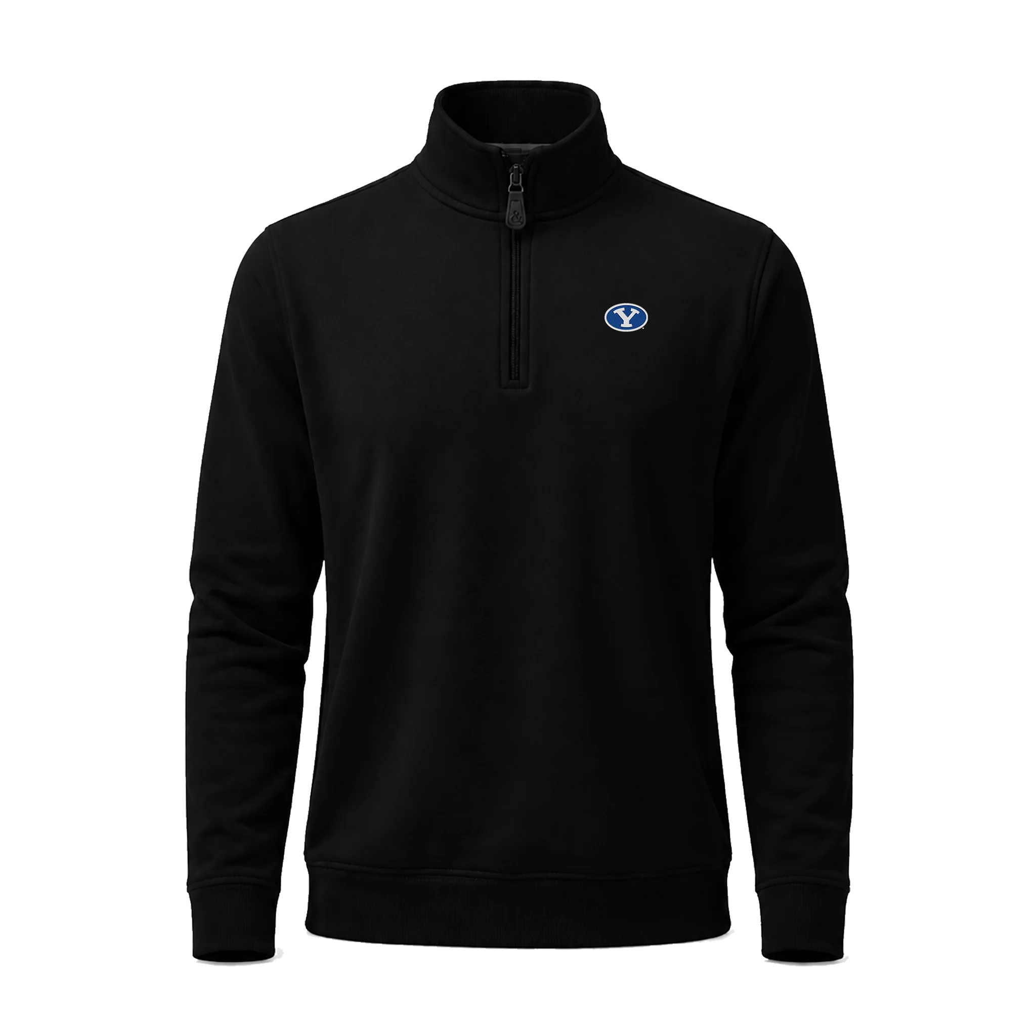 BYU Cloud Cotton Quarter Zip Pullover Black