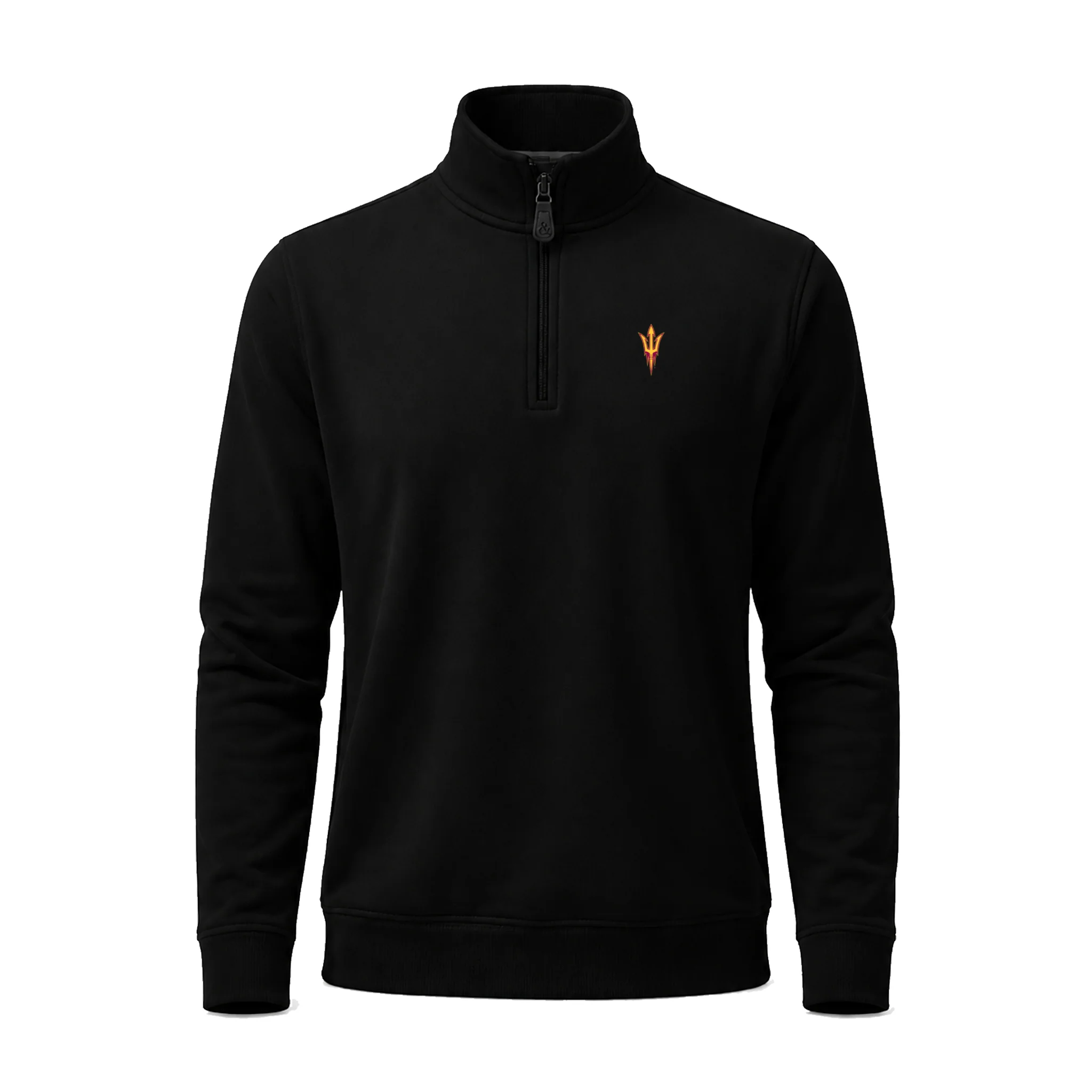 Arizona State Cloud Cotton Quarter Zip Pullover Black