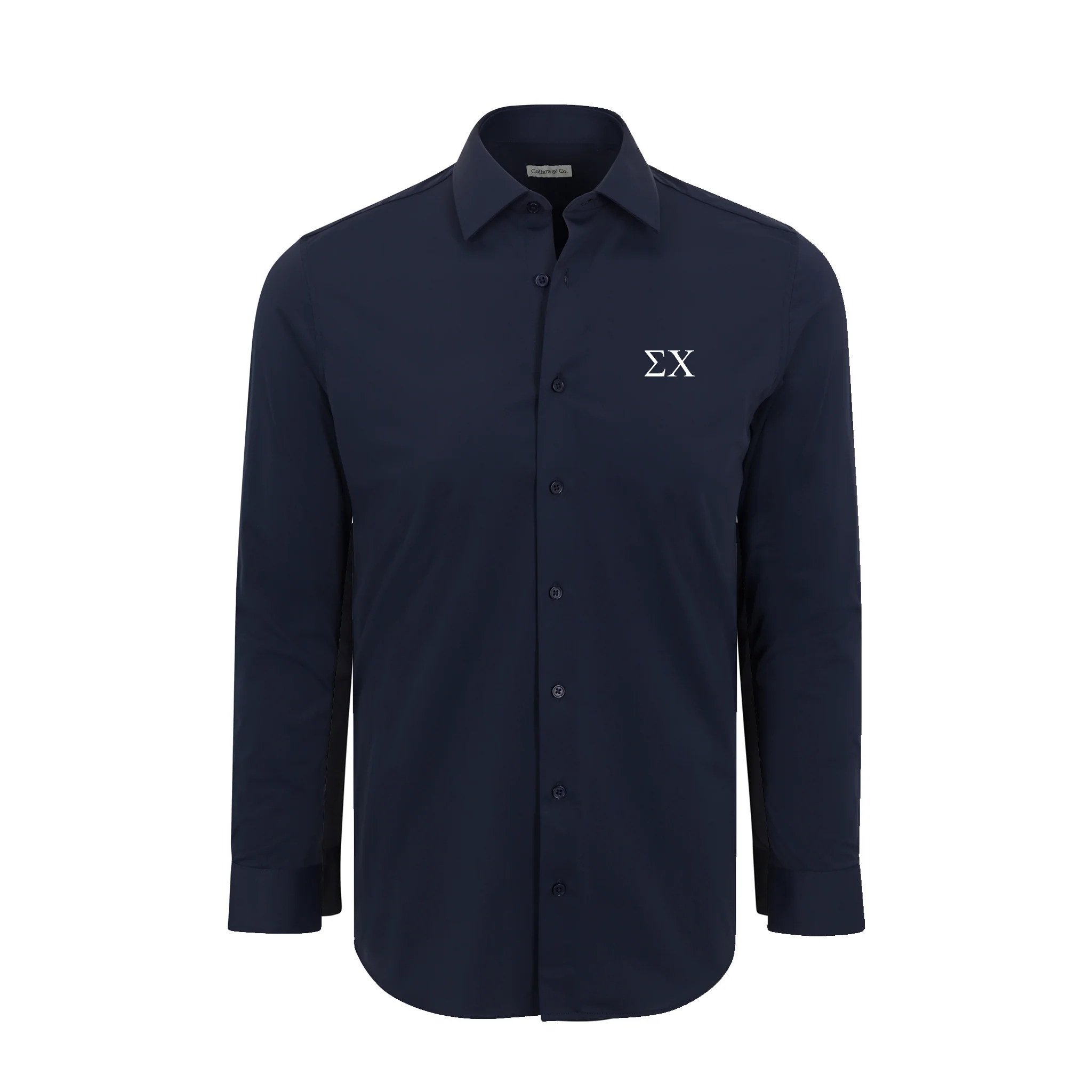Collars & Co. Sigma Chi Apex Performance Dress Shirt Navy
