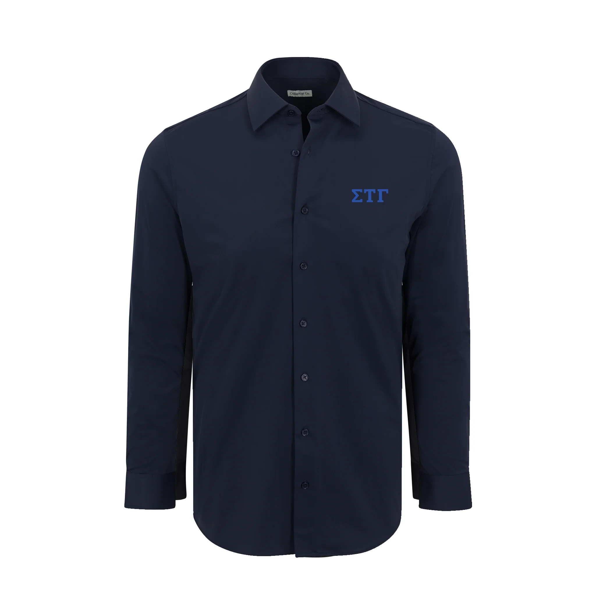 Collars & Co. Sigma Tau Gamma Apex Performance Dress Shirt Navy