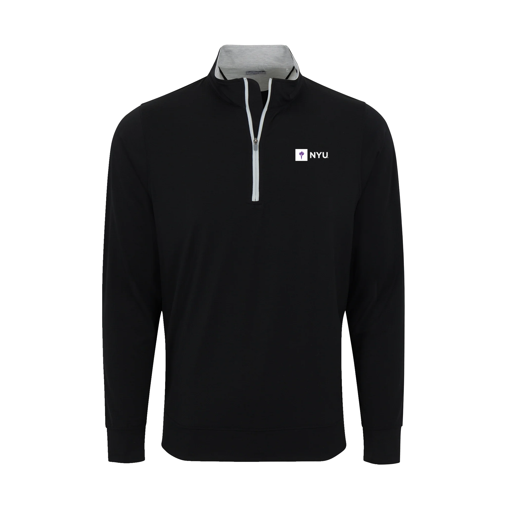 New York University DriRelease® Performance Pullover Black with Light Grey Trim