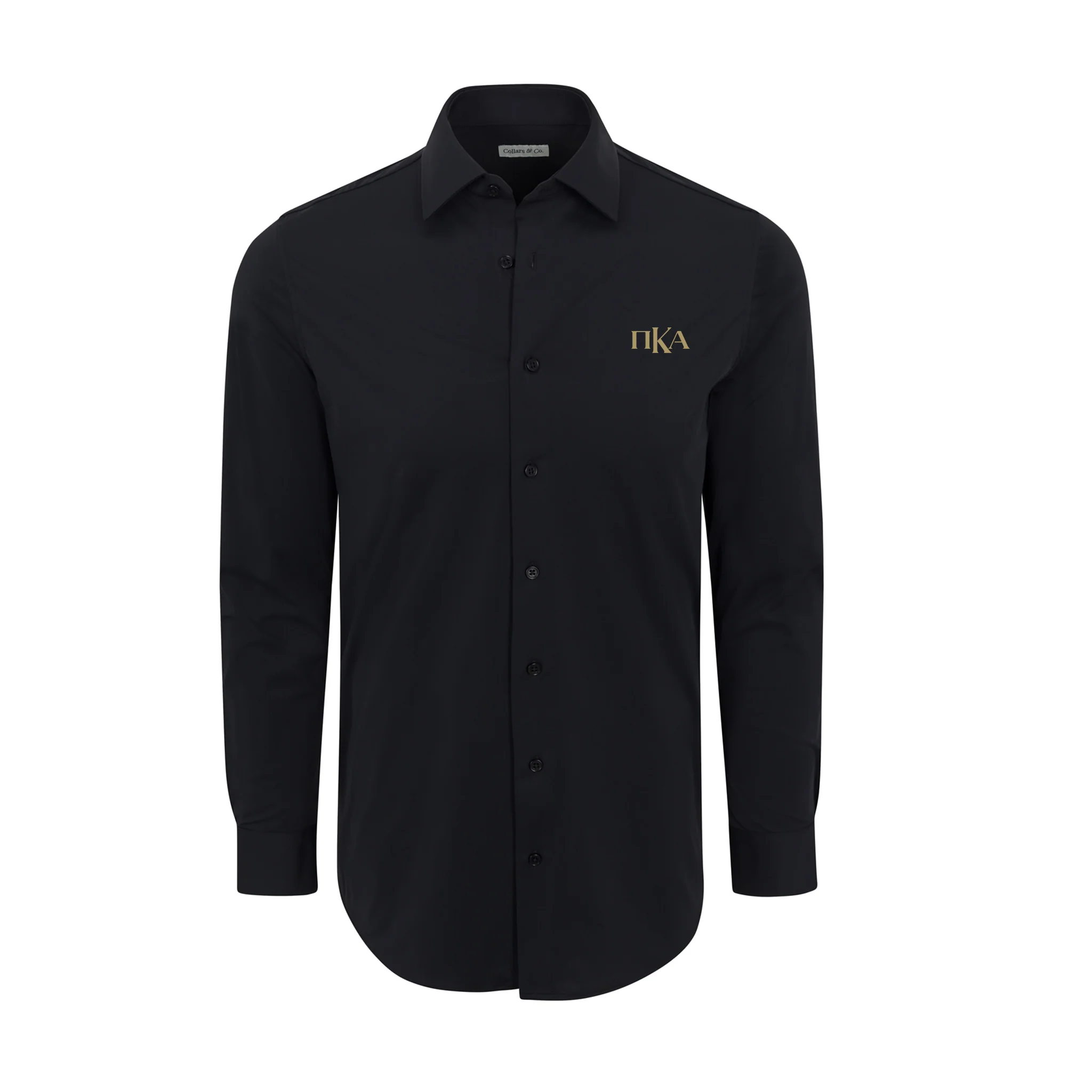 Collars & Co. Pi Kappa Alpha Apex Performance Dress Shirt Black