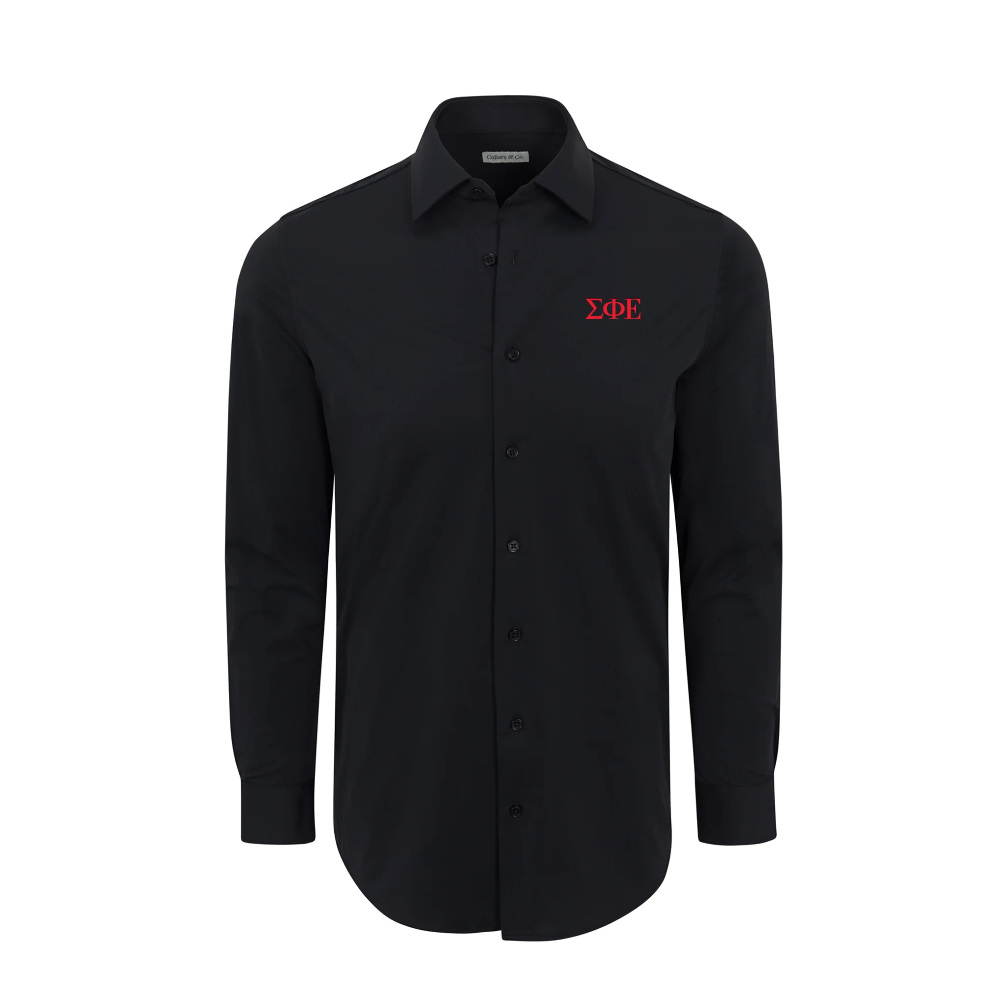 Collars & Co. Sigma Phi Epsilon Apex Performance Dress Shirt Black