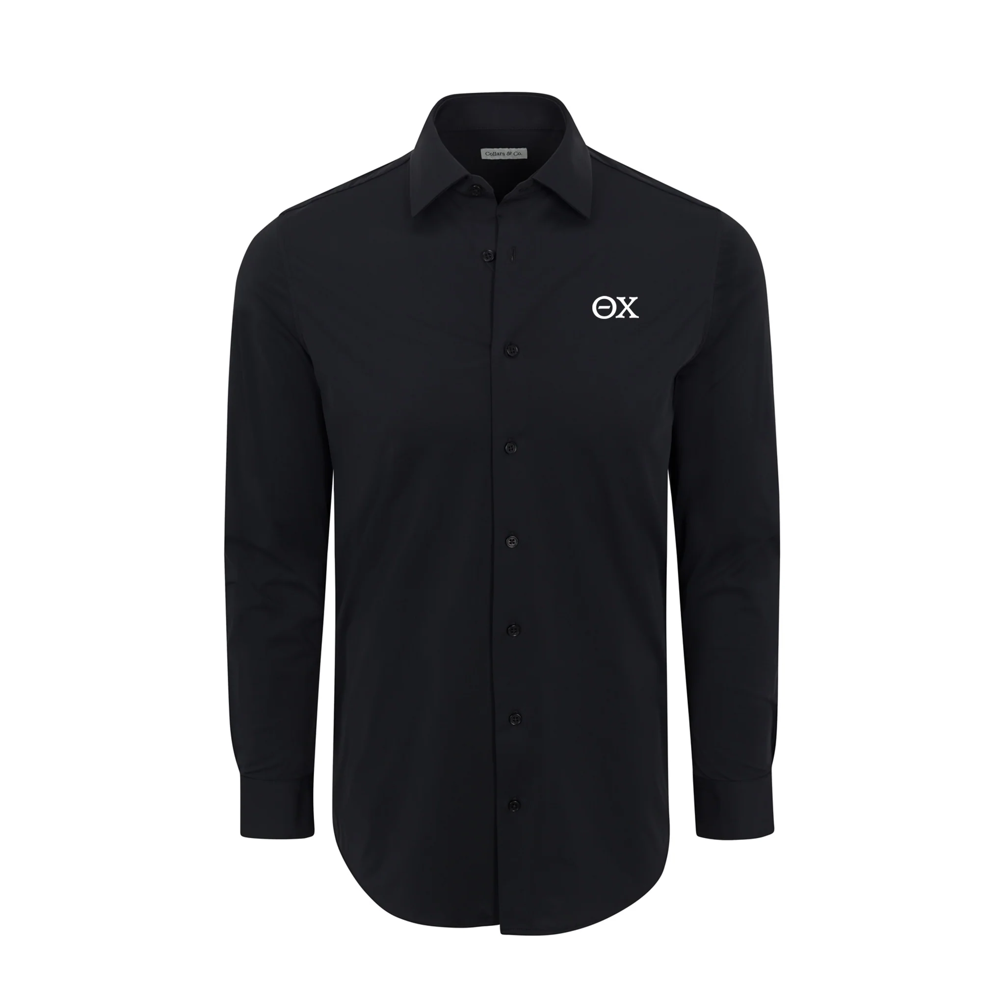 Collars & Co. Theta Chi Apex Performance Dress Shirt Black