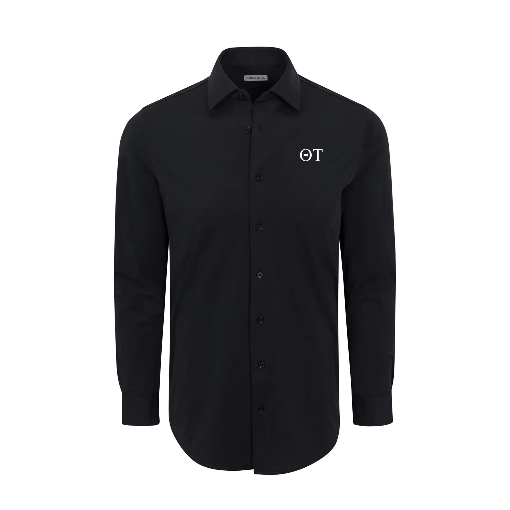 Collars & Co. Theta Tau Apex Performance Dress Shirt Black